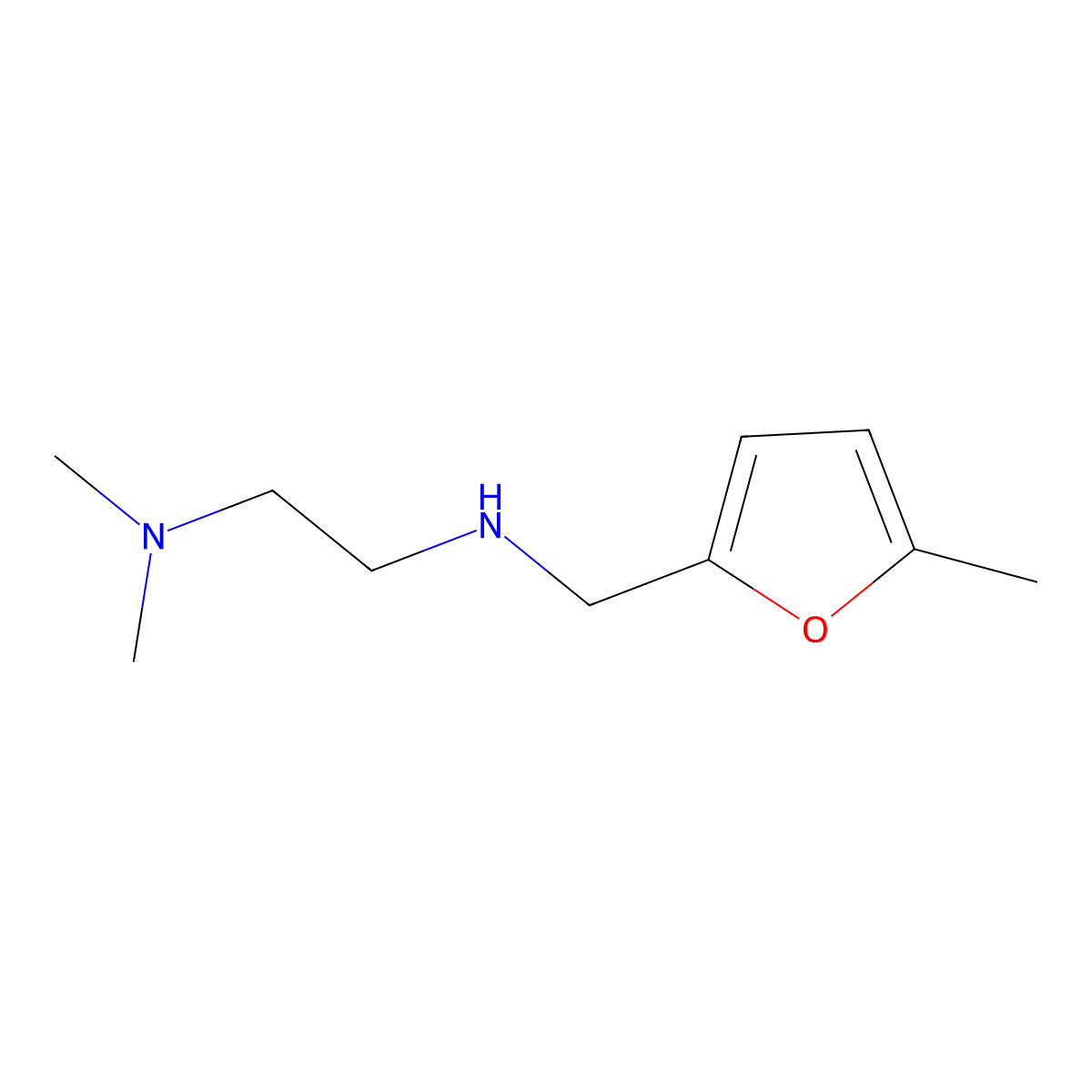 [2-(Dimethylamino)ethyl][(5-methylfuran-2-yl)methyl]amine molecular structure, CAS 626216-42-0