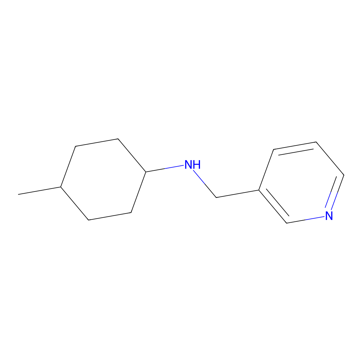 (4-Methyl-cyclohexyl)-pyridin-3-ylmethyl-amine molecular structure, CAS 626216-69-1