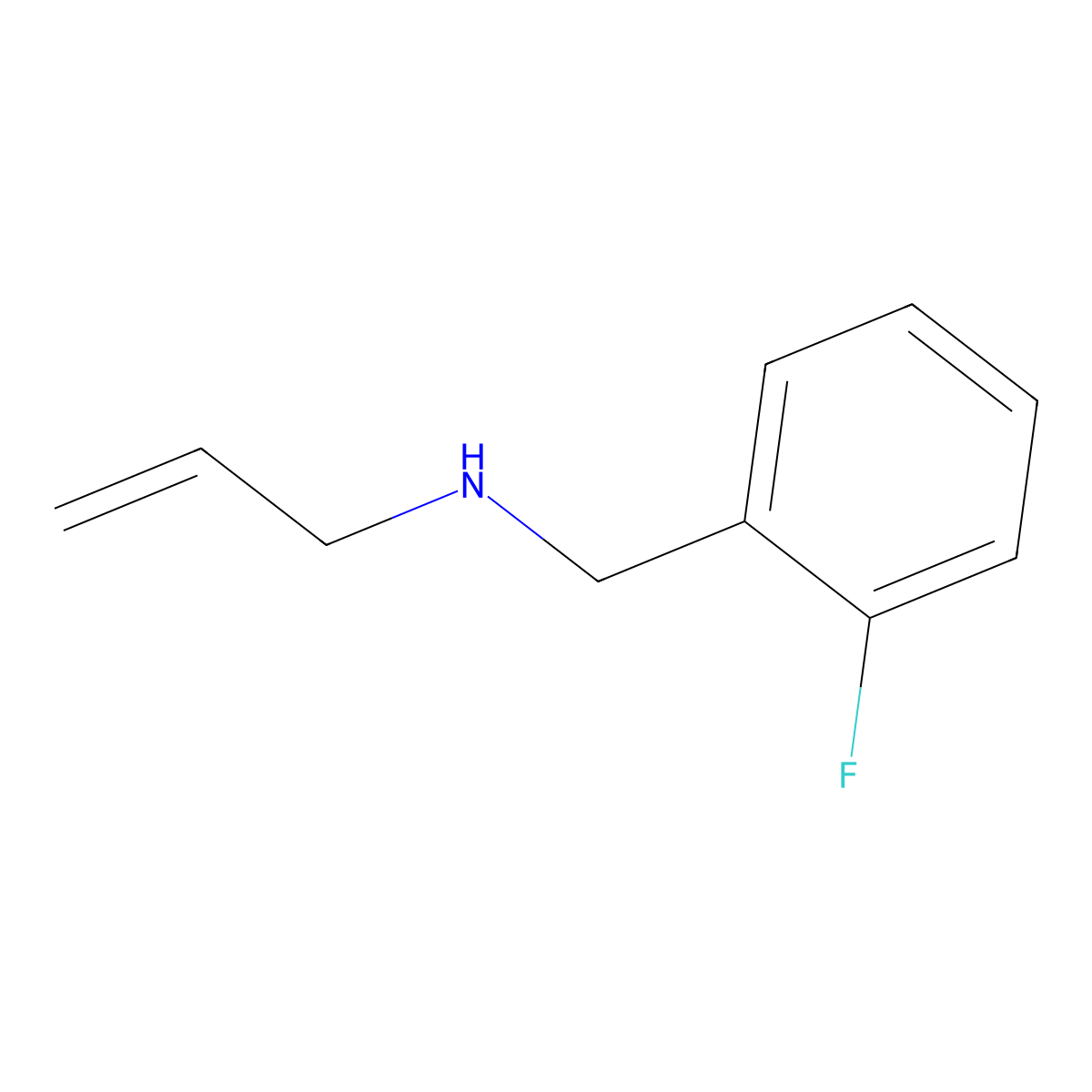Allyl-(2-fluoro-benzyl)-amine molecular structure, CAS 626218-15-3