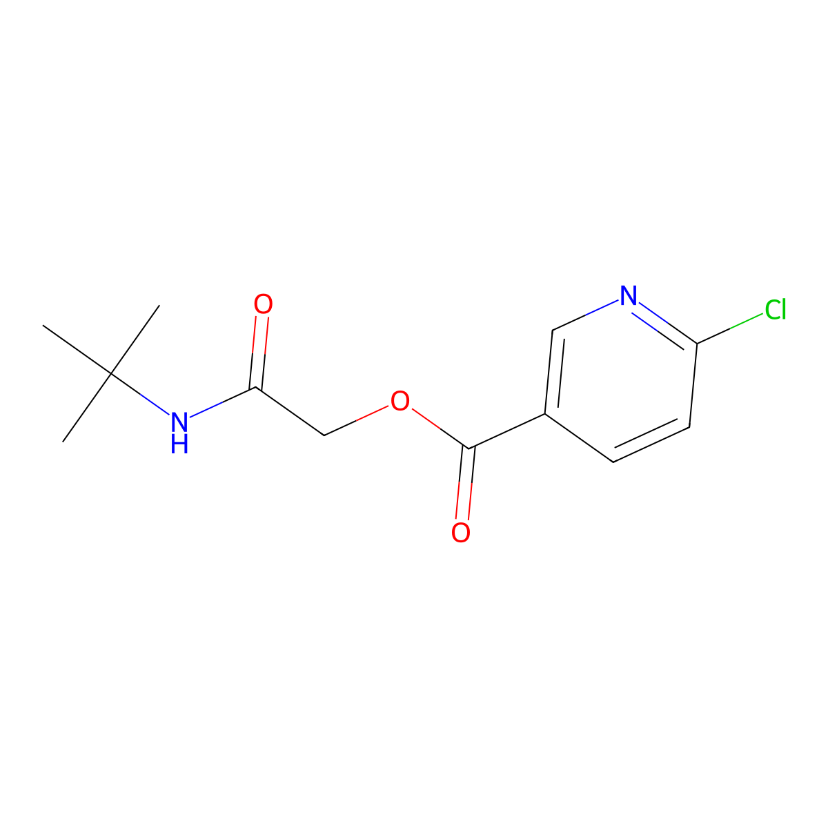 [2-(Tert-butylamino)-2-oxoethyl] 6-chloropyridine-3-carboxylate molecular structure, CAS 626219-84-9
