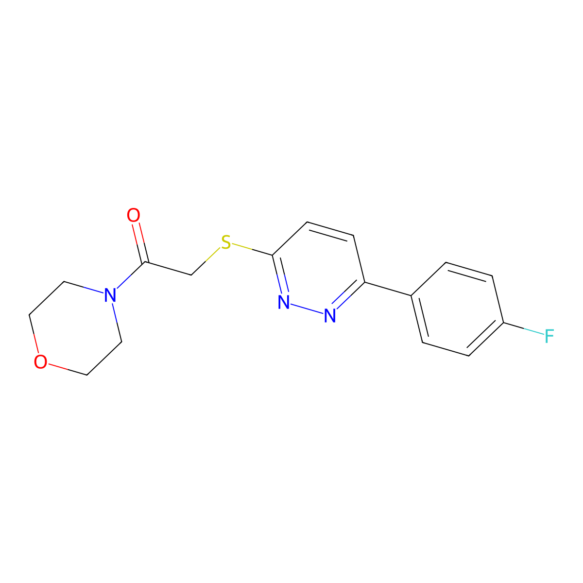 2-((6-(4-Fluorophenyl)pyridazin-3-yl)thio)-1-morpholinoethanone molecular structure, CAS 626222-48-8