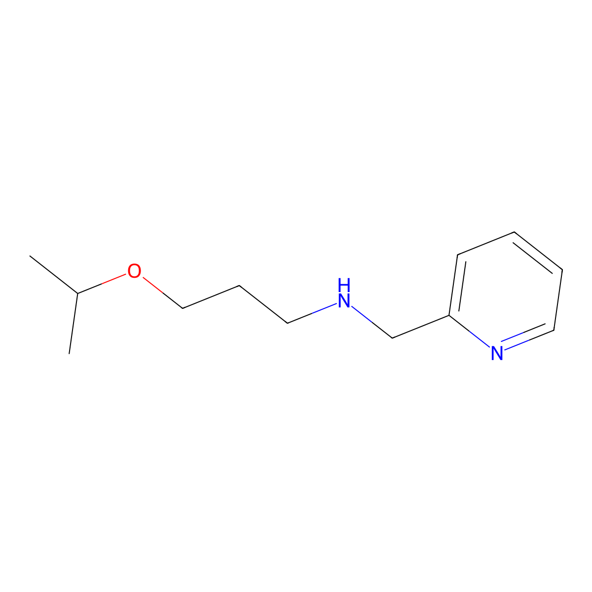 (3-Isopropoxy-propyl)-pyridin-2-ylmethyl-amine molecular structure, CAS 626222-50-2