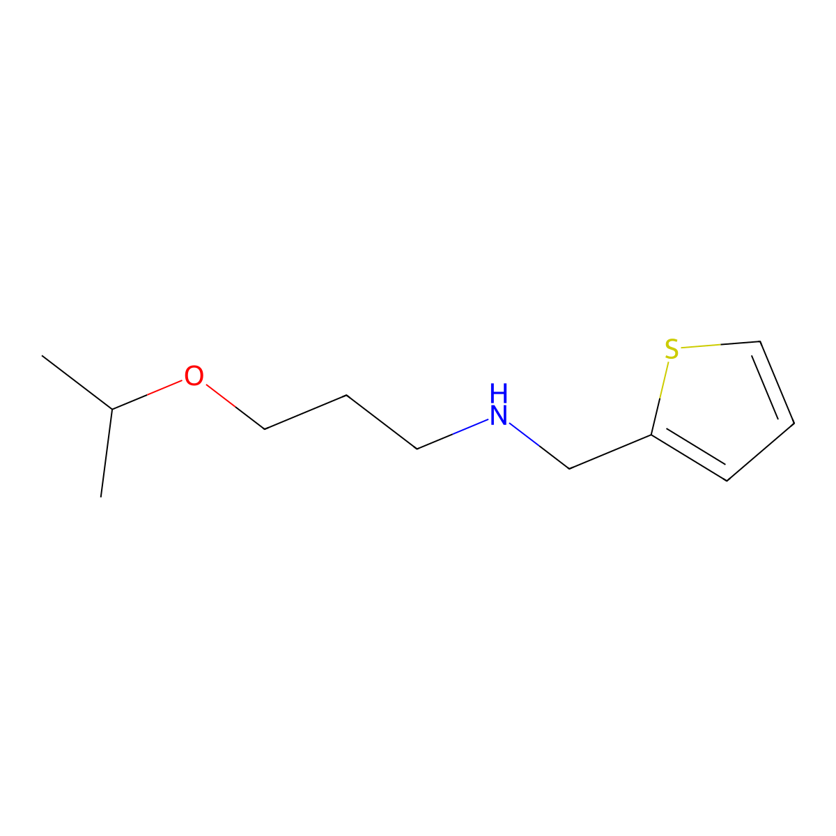 (3-Isopropoxy-propyl)-thiophen-2-ylmethyl-amine molecular structure, CAS 626222-59-1