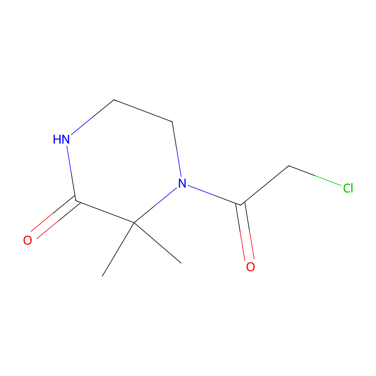 4-(2-Chloro-acetyl)-3,3-dimethyl-piperazin-2-one molecular structure, CAS 626223-67-4