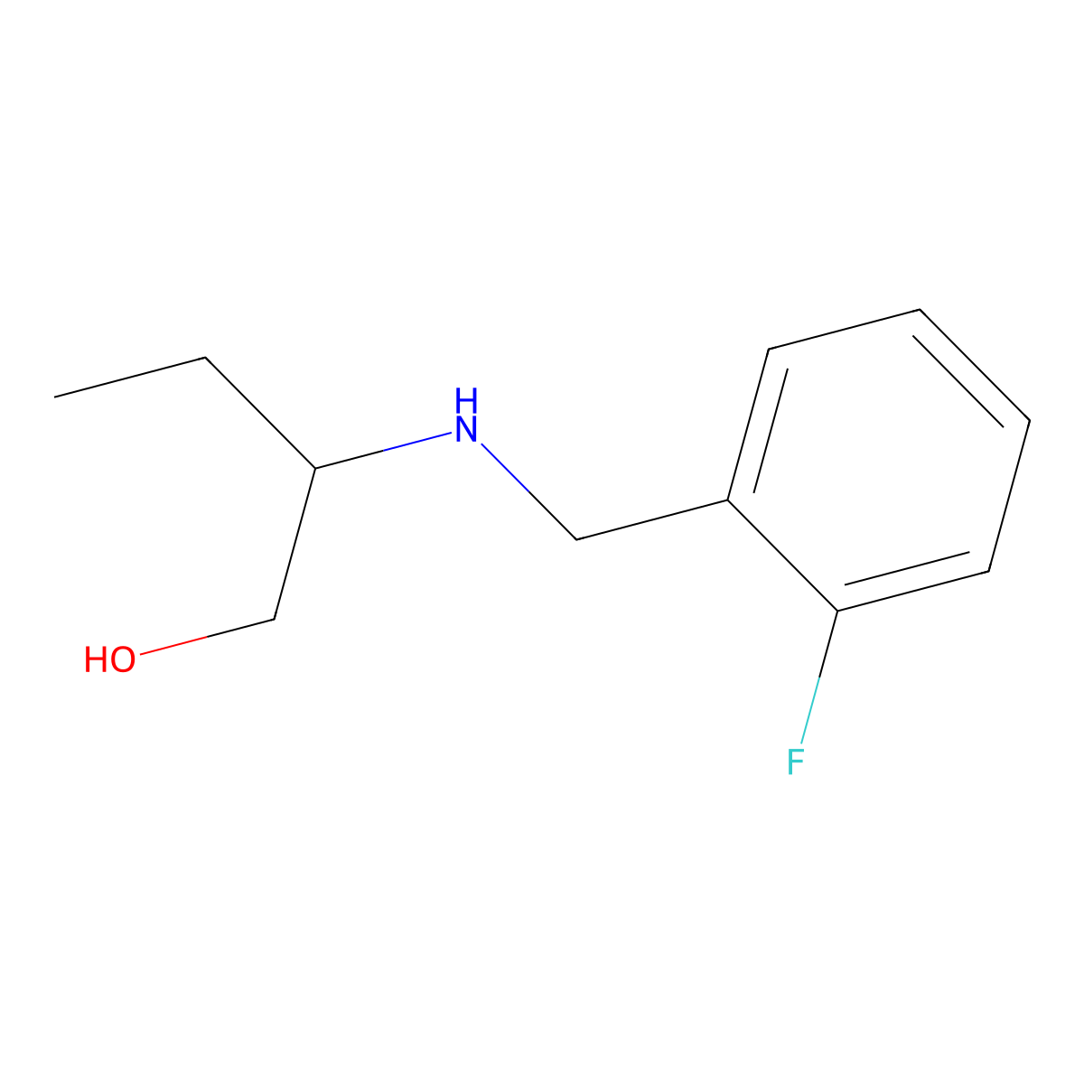 2-(2-Fluoro-benzylamino)-butan-1-ol molecular structure, CAS 626223-94-7