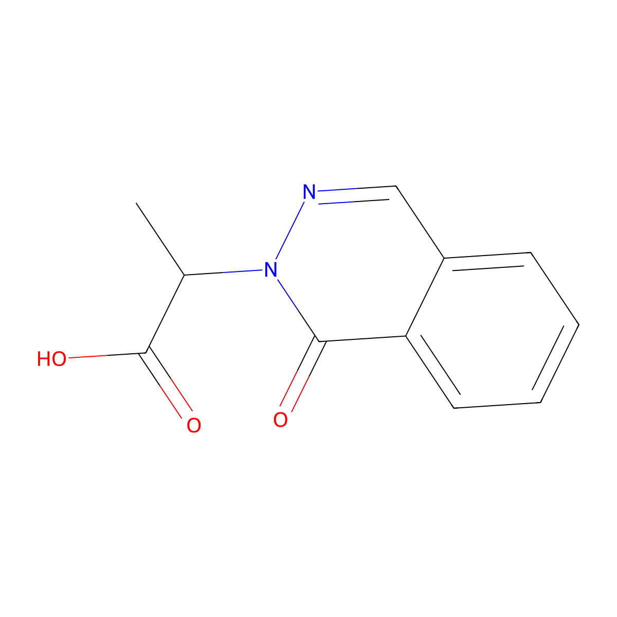 2-(1-Oxo-1H-phthalazin-2-yl)-propionic acid molecular structure, CAS 626224-07-5