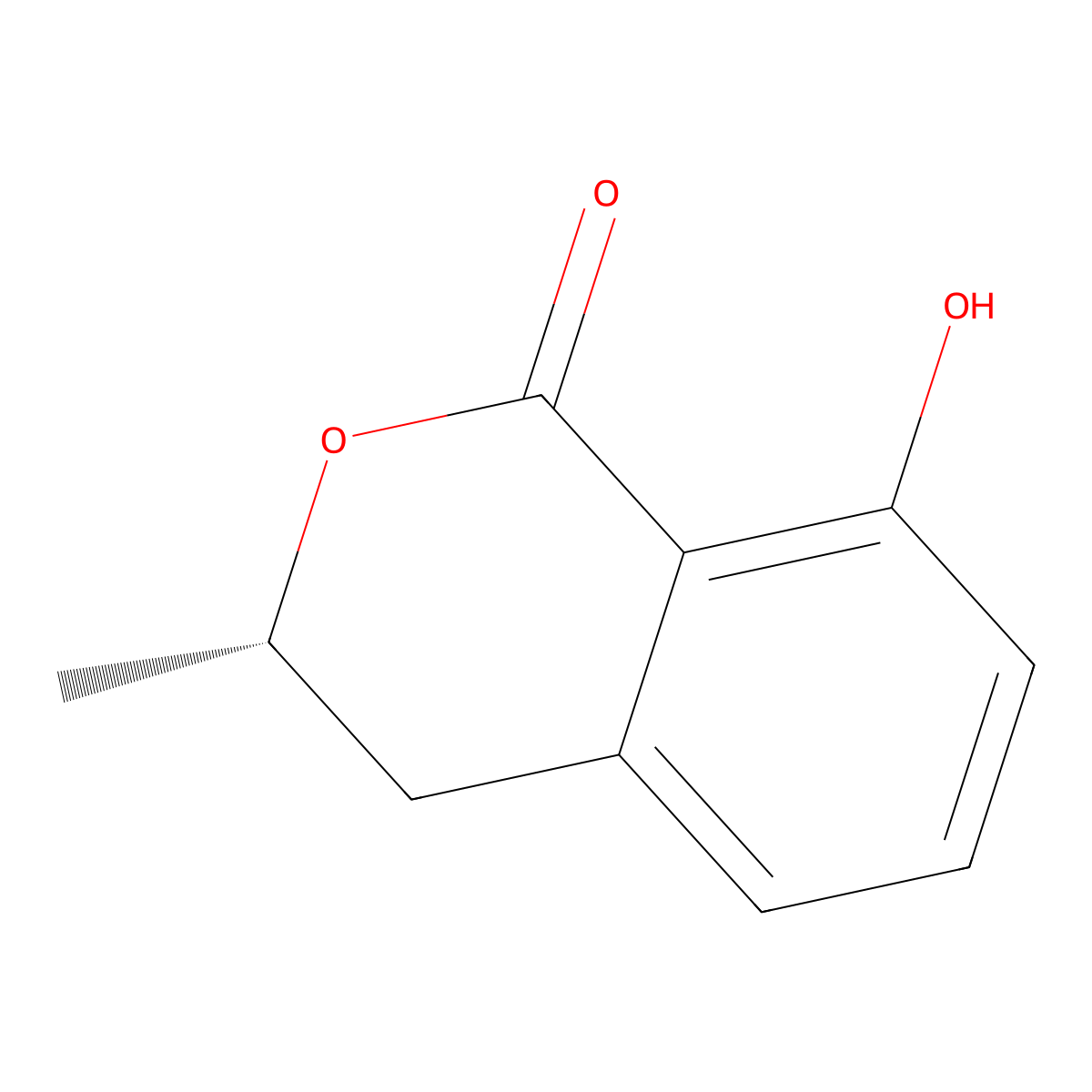 (+)-Mellein molecular structure, CAS 62623-84-1