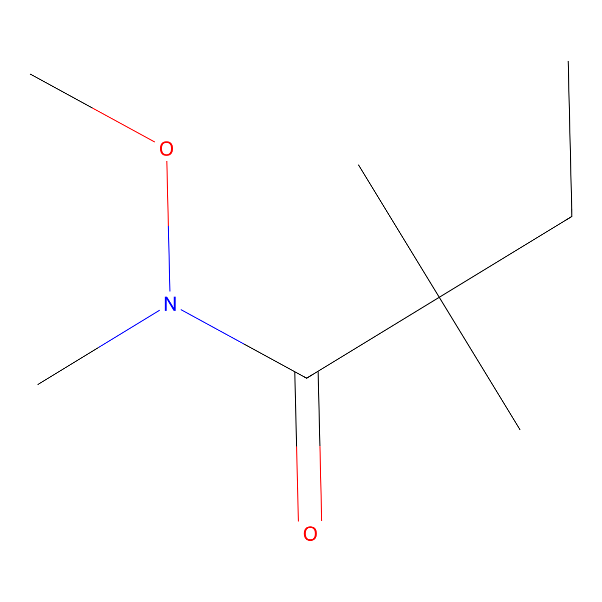 N-methoxy-N,2,2-trimethylbutanamide molecular structure, CAS 626238-27-5