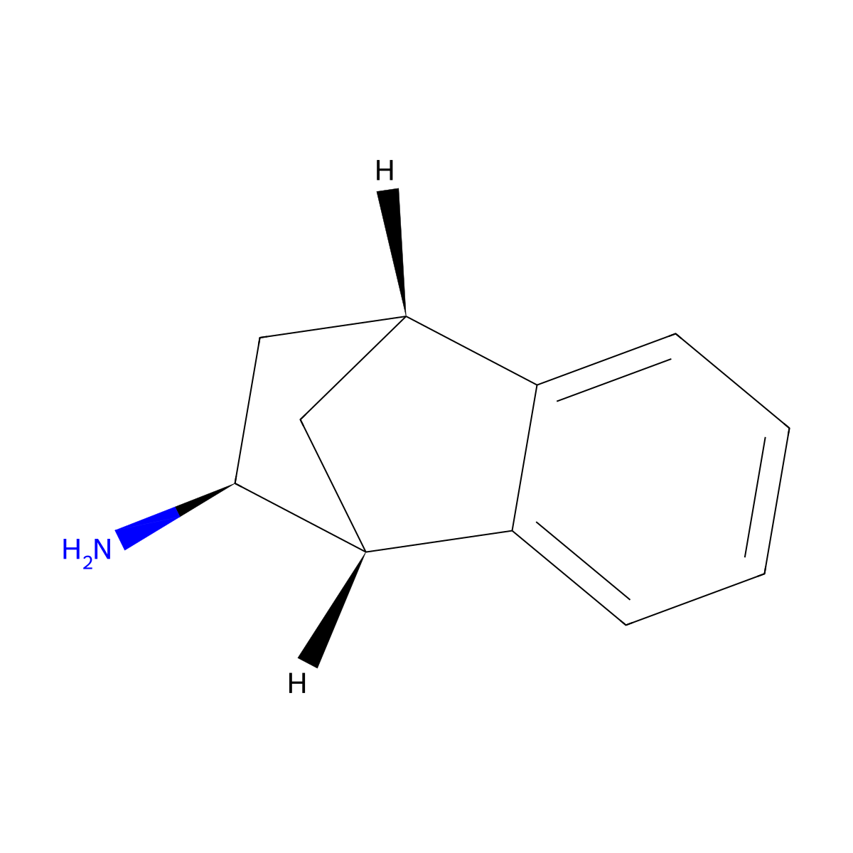 1,4-Methanonaphthalen-2-amine, 1,2,3,4-tetrahydro-, (1alpha,2alpha,4alpha)- molecular structure, CAS 62624-26-4