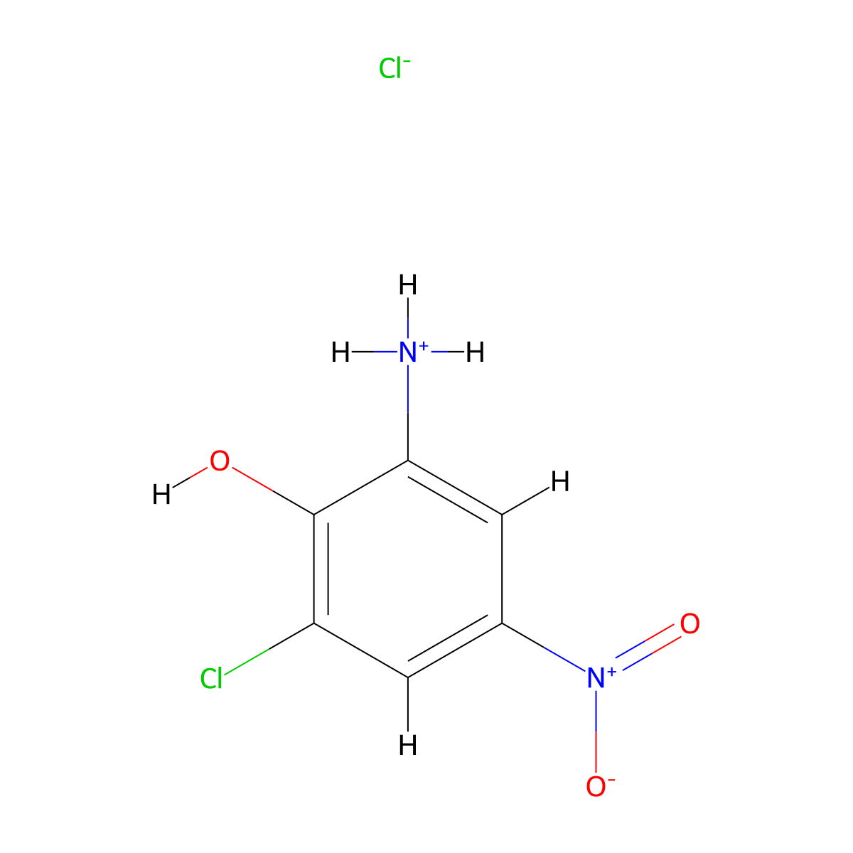 (3-Chloro-2-hydroxy-5-nitrophenyl)azanium chloride molecular structure, CAS 62625-14-3