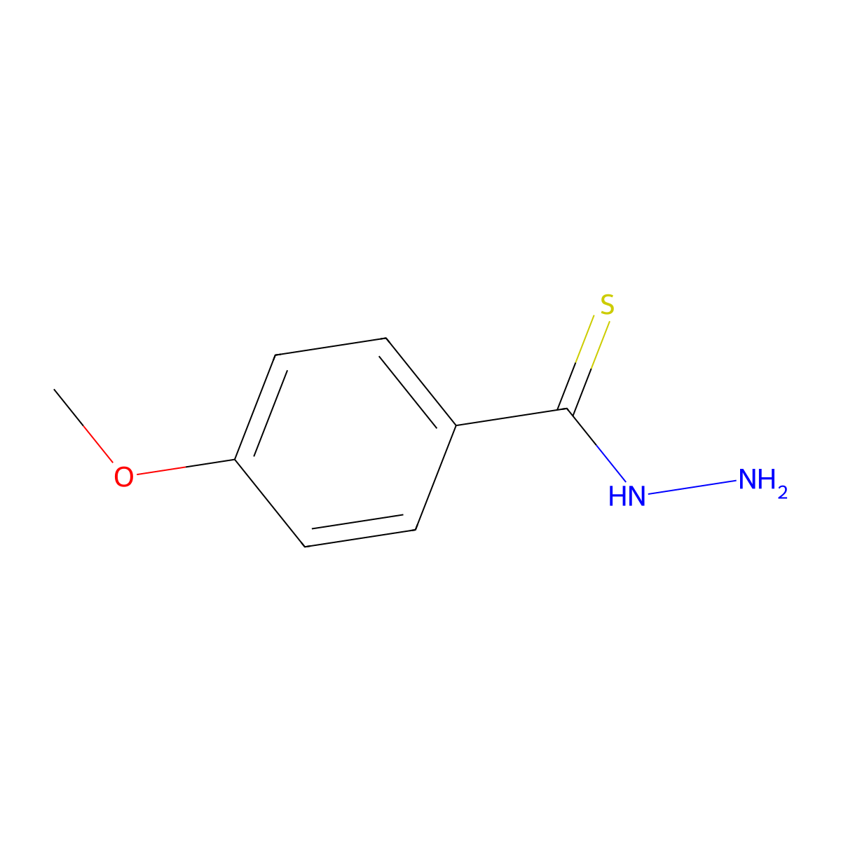 4-Methoxybenzothiohydrazide molecular structure, CAS 62625-55-2