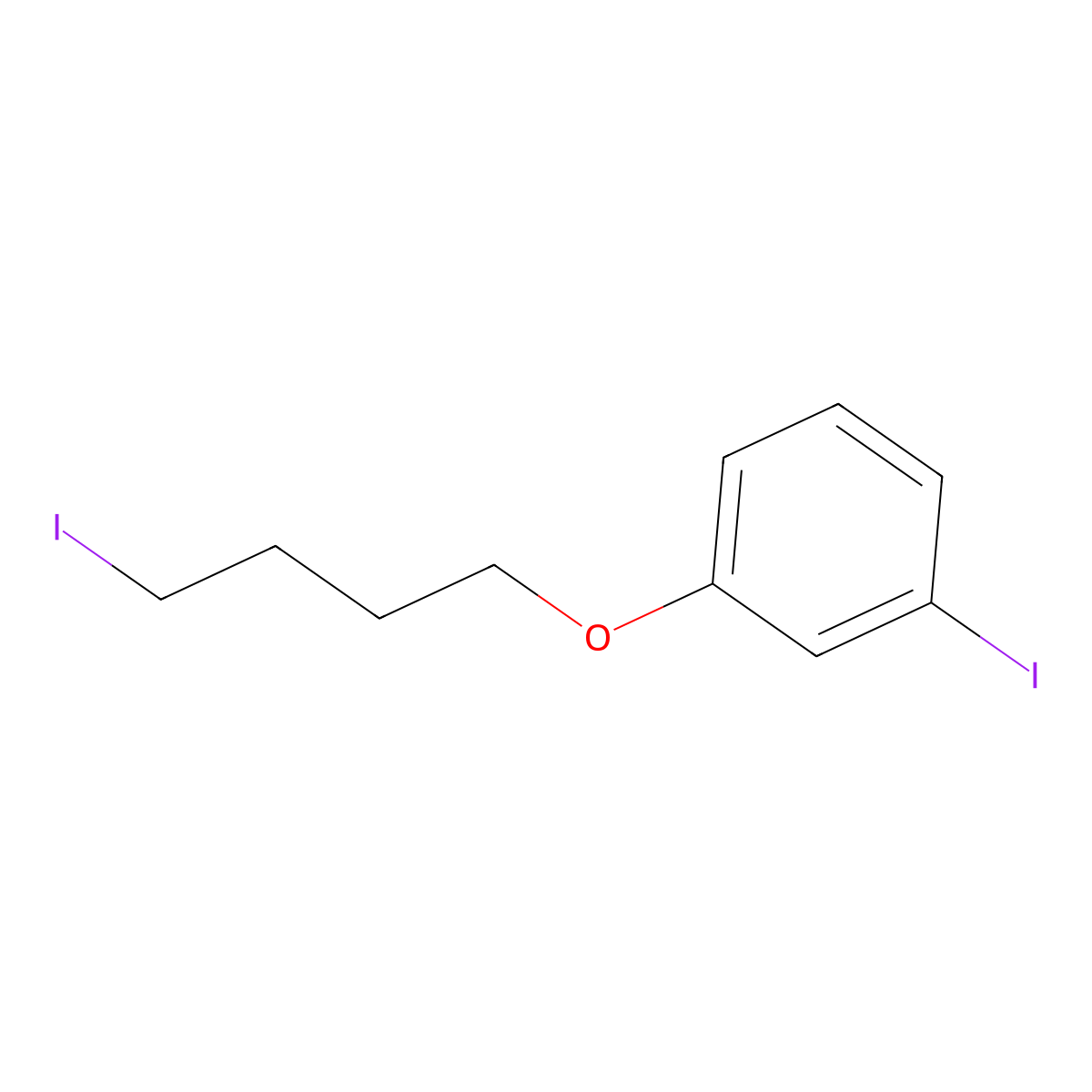 1-Iodo-3-(4-iodobutoxy)benzene molecular structure, CAS 626250-35-9