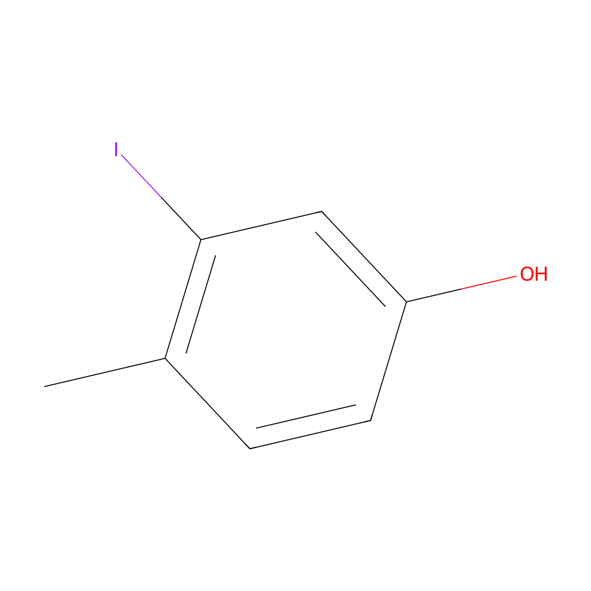 3-Iodo-4-methylphenol molecular structure, CAS 626250-54-2