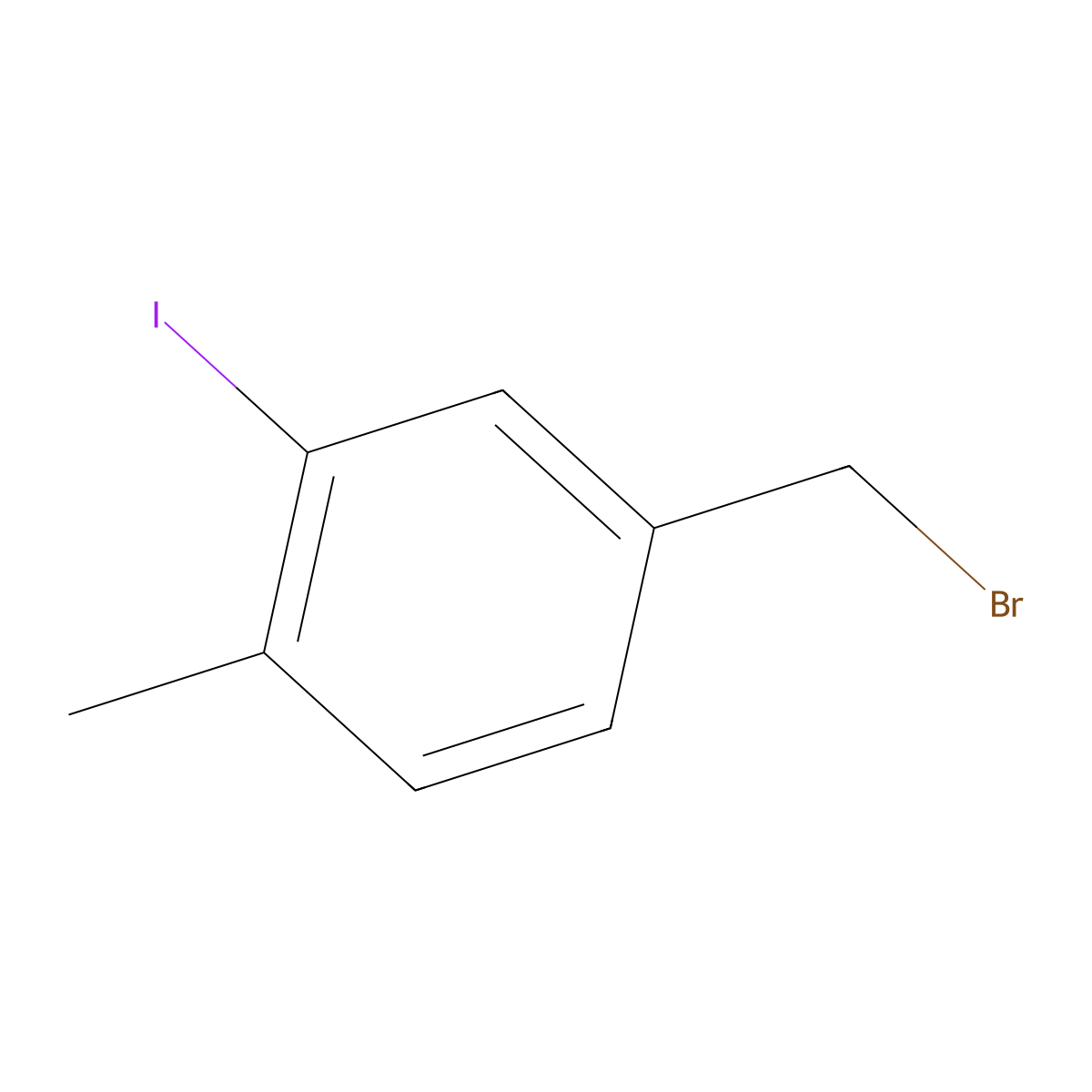 4-(Bromomethyl)-2-iodo-1-methylbenzene molecular structure, CAS 626250-55-3