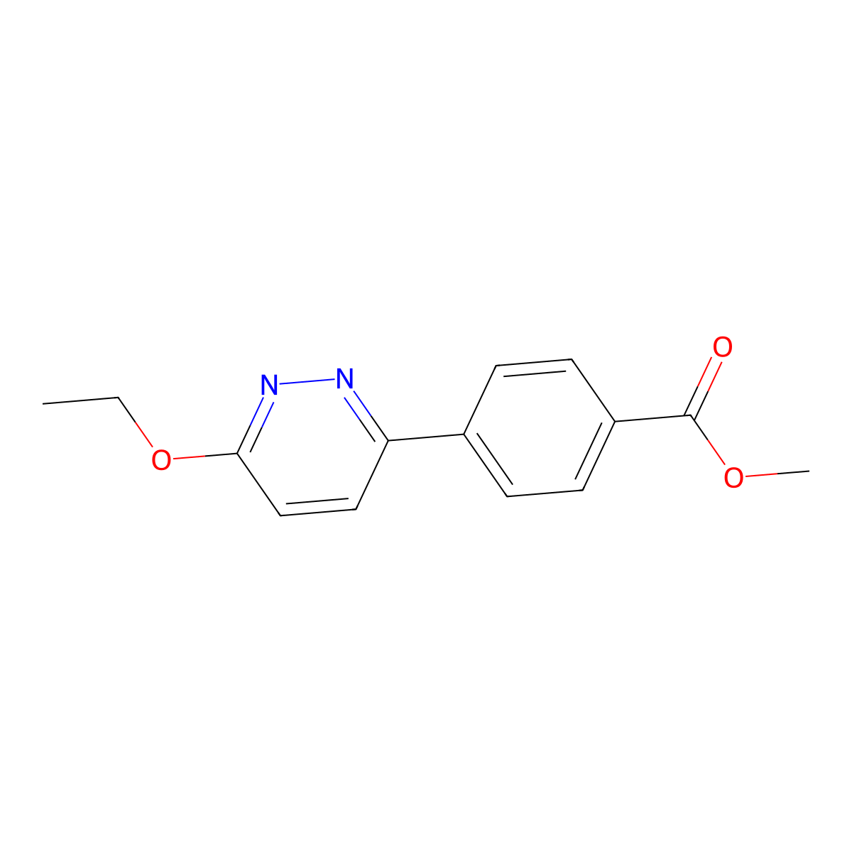 Methyl 4-(6-ethoxy-3-pyridazinyl)benzoate molecular structure, CAS 626251-19-2