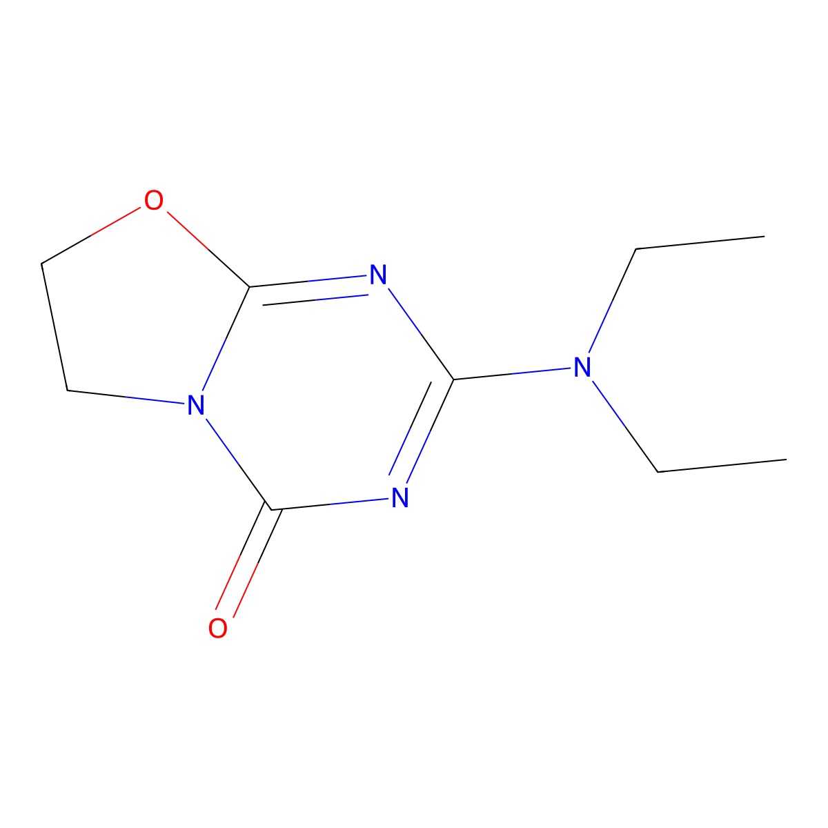 2-(Diethylamino)-6,7-dihydro-4H-[1,3]oxazolo[3,2-a][1,3,5]triazin-4-one molecular structure, CAS 62627-00-3