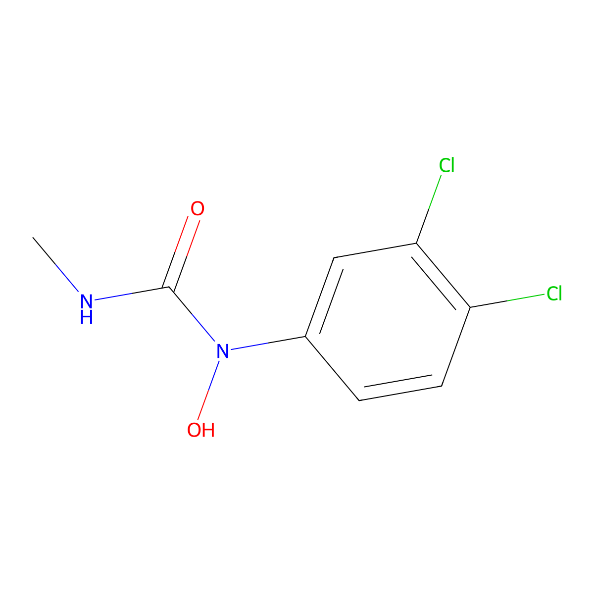 Urea, N-(3,4-dichlorophenyl)-N-hydroxy-N'-methyl- molecular structure, CAS 6263-37-2