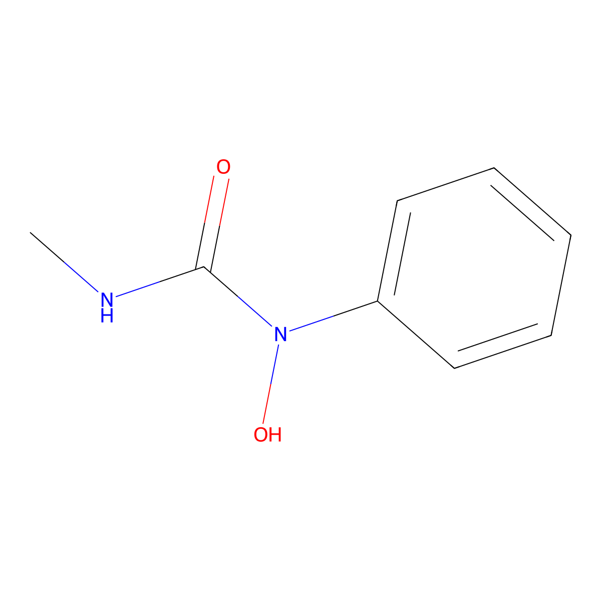 N-hydroxy-N'-methyl-N-phenylurea molecular structure, CAS 6263-38-3