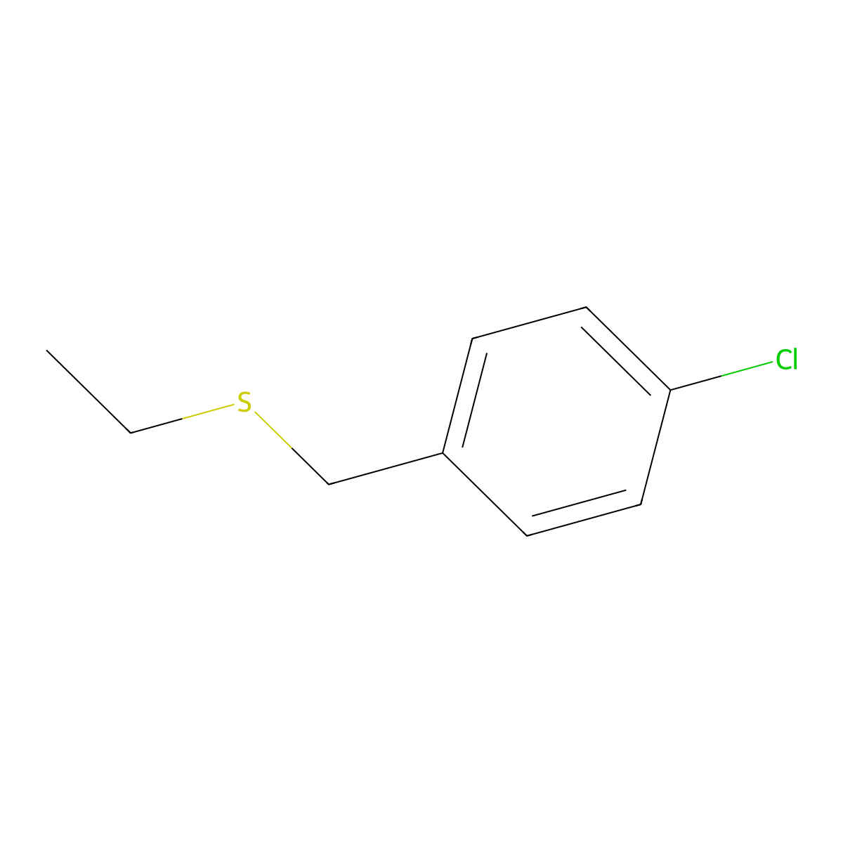 4-Chlorobenzyl ethyl sulfide molecular structure, CAS 6263-63-4