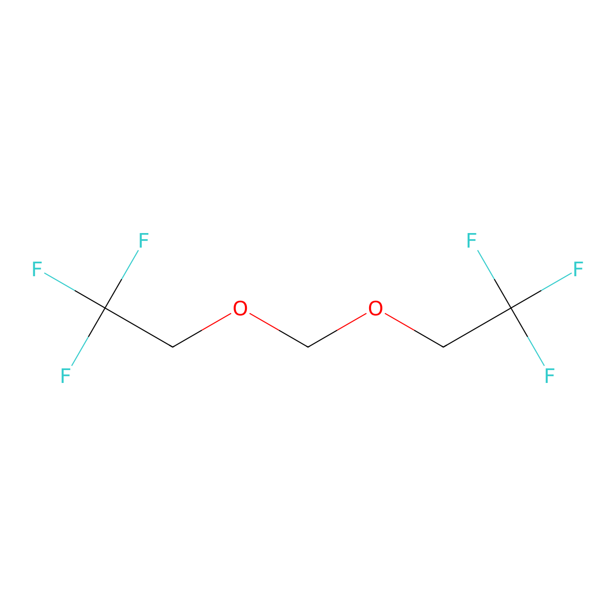 Bis(2,2,2-trifluoroethoxy)methane molecular structure, CAS 6263-71-4