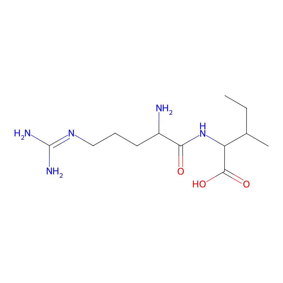 Arg-Ile molecular structure, CAS 62632-70-6