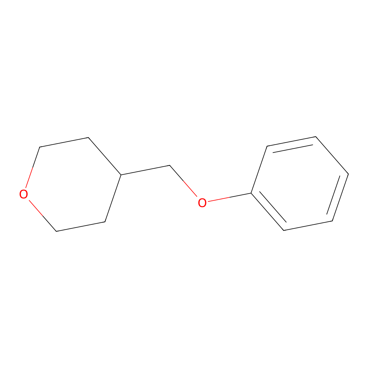 4-Phenoxymethyl-tetrahydropyran molecular structure, CAS 62635-44-3