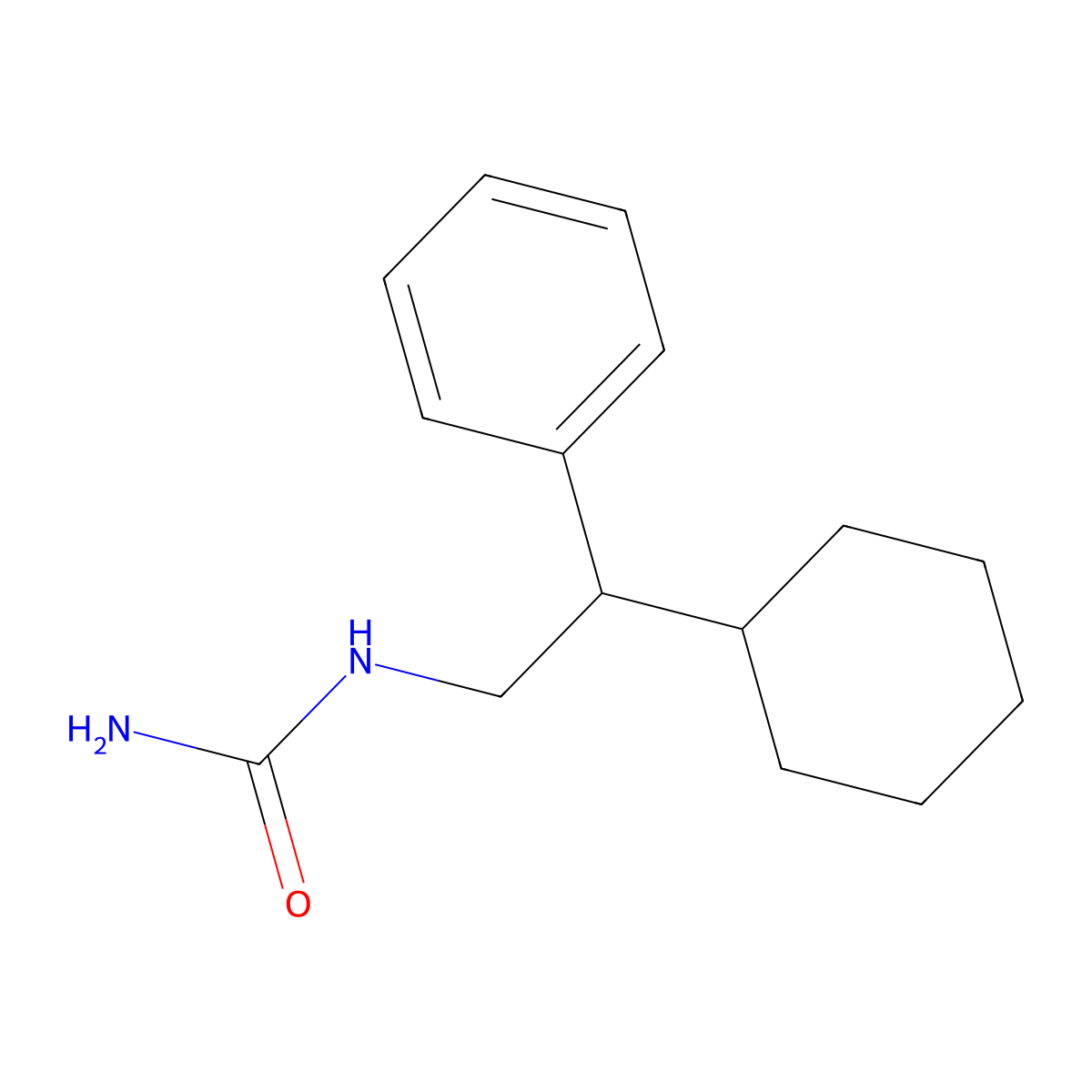 Urea, (2-cyclohexyl-2-phenylethyl)- molecular structure, CAS 62636-75-3