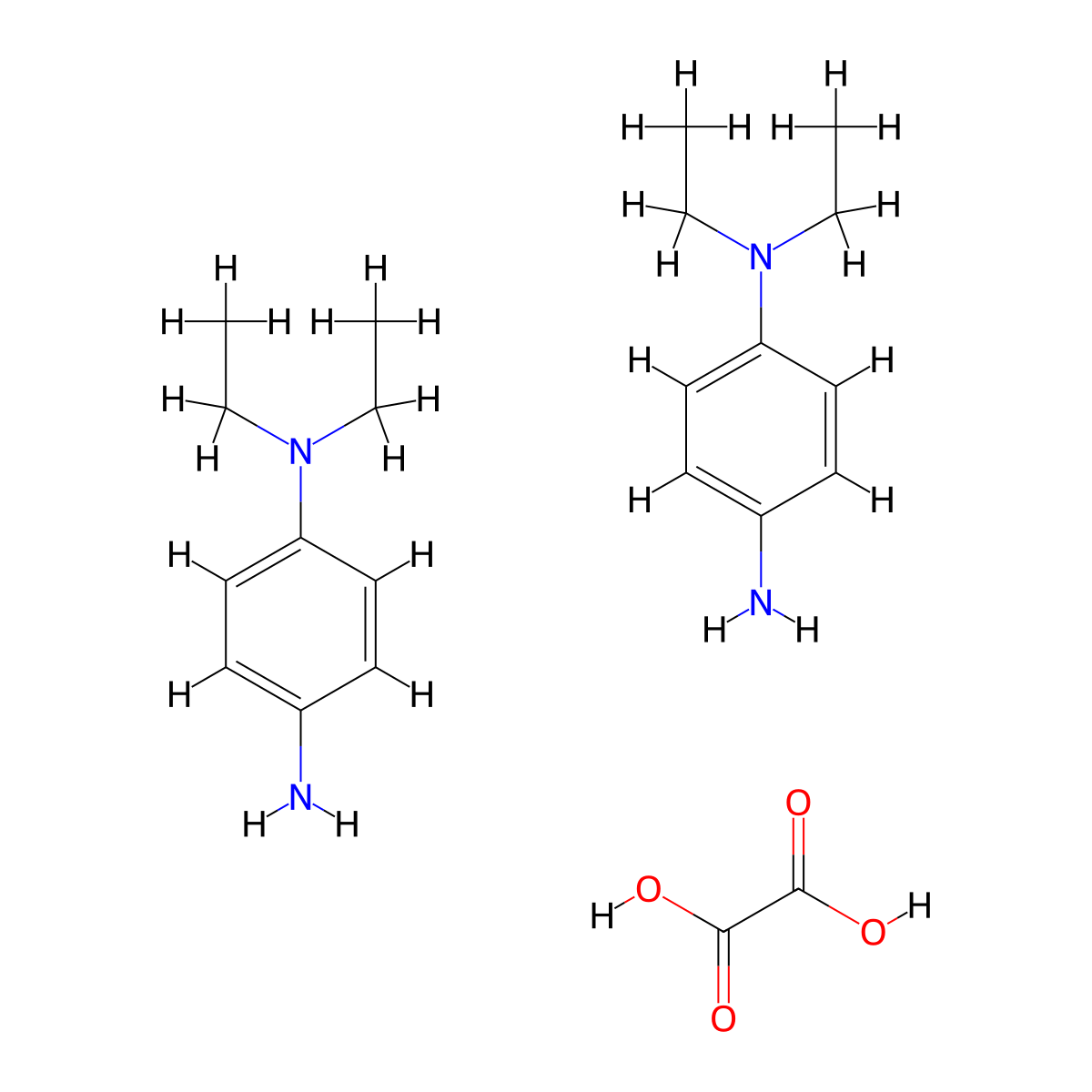 N,N-Diethyl-p-phenylenediamine hemioxalate molecular structure, CAS 62637-92-7