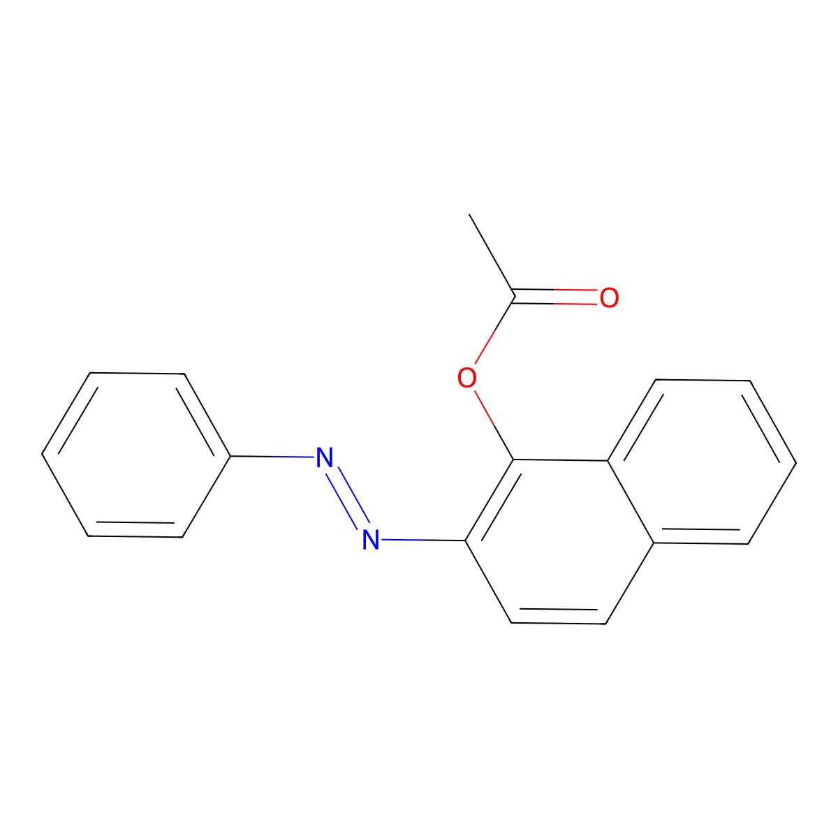1-Naphthalenol, 2-(phenylazo)-, acetate (ester) molecular structure, CAS 62637-98-3