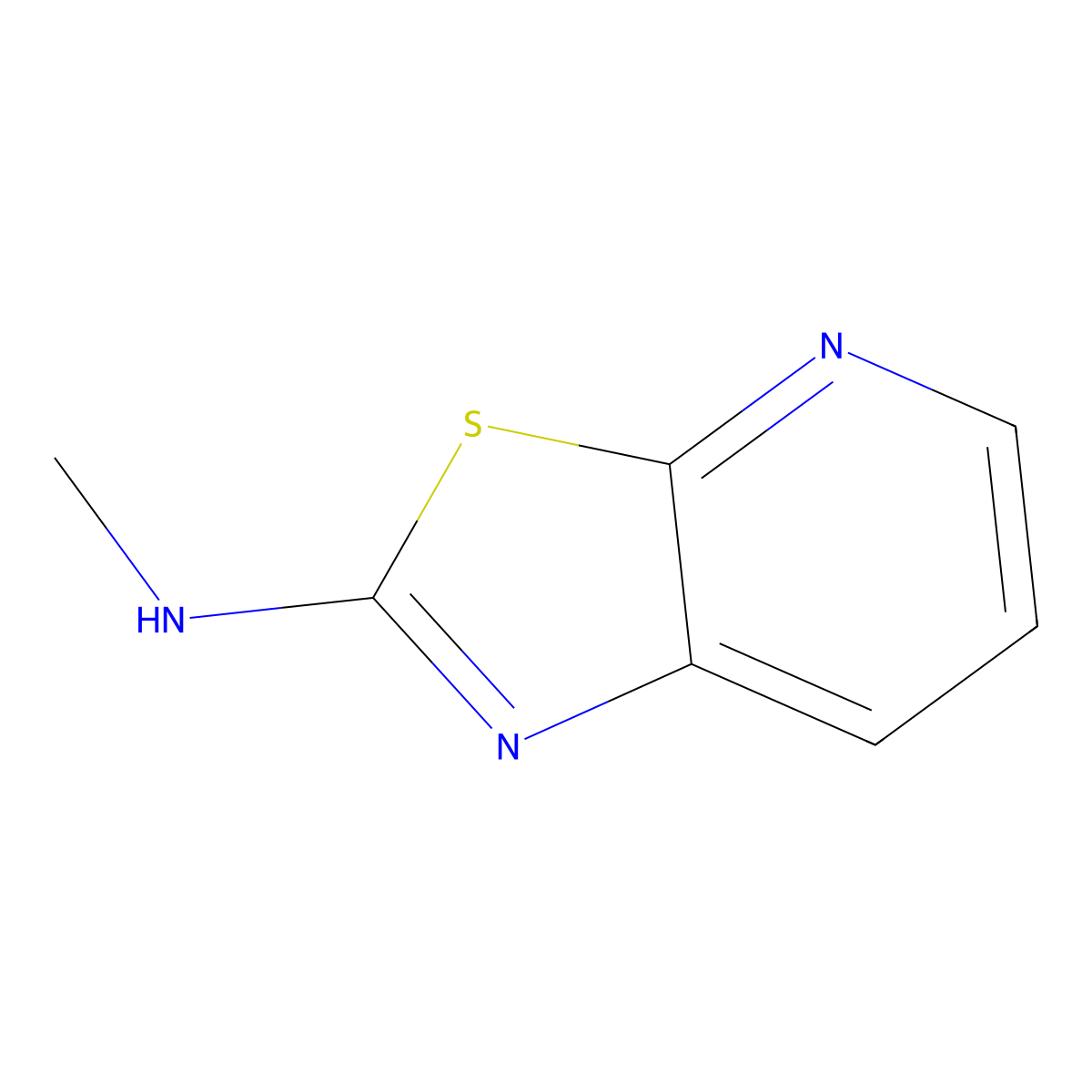 Thiazolo[5,4-b]pyridin-2-amine, N-methyl- molecular structure, CAS 62638-68-0