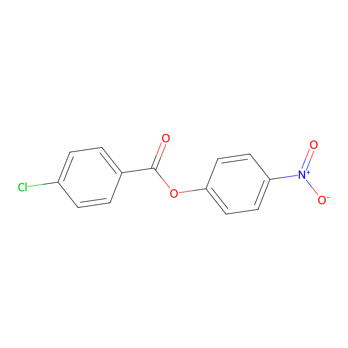 4-Chlorobenzoic acid, 4-nitrophenyl ester molecular structure, CAS 6264-29-5
