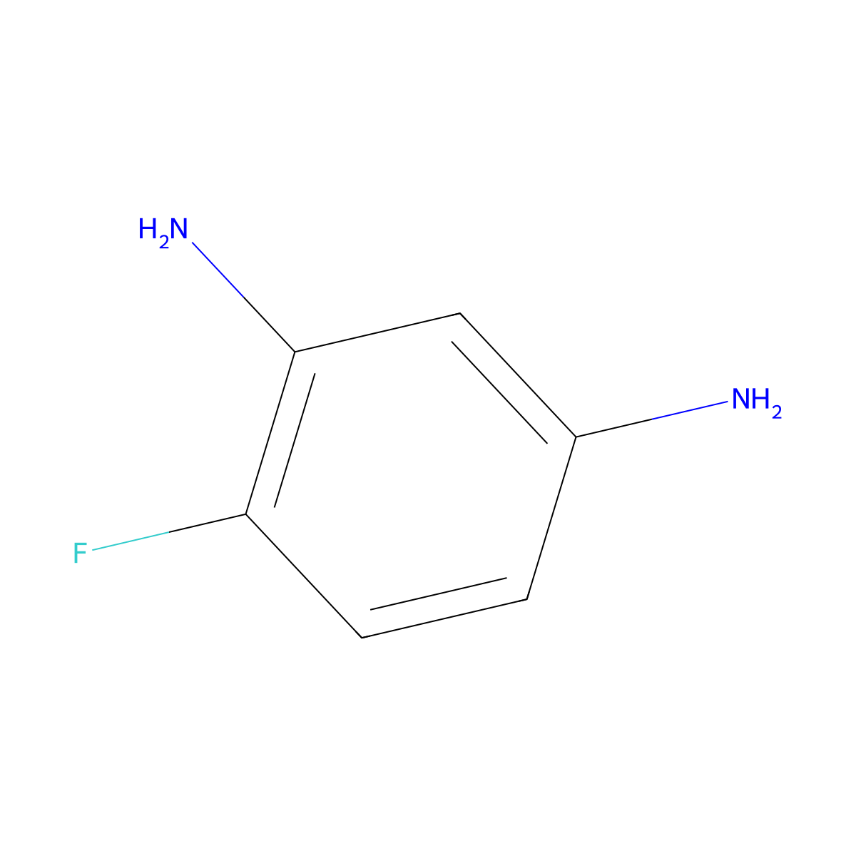 4-Fluorobenzene-1,3-diamine molecular structure, CAS 6264-67-1