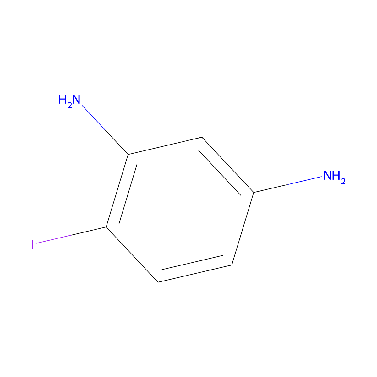 4-Iodo-1,3-benzenediamine molecular structure, CAS 6264-68-2