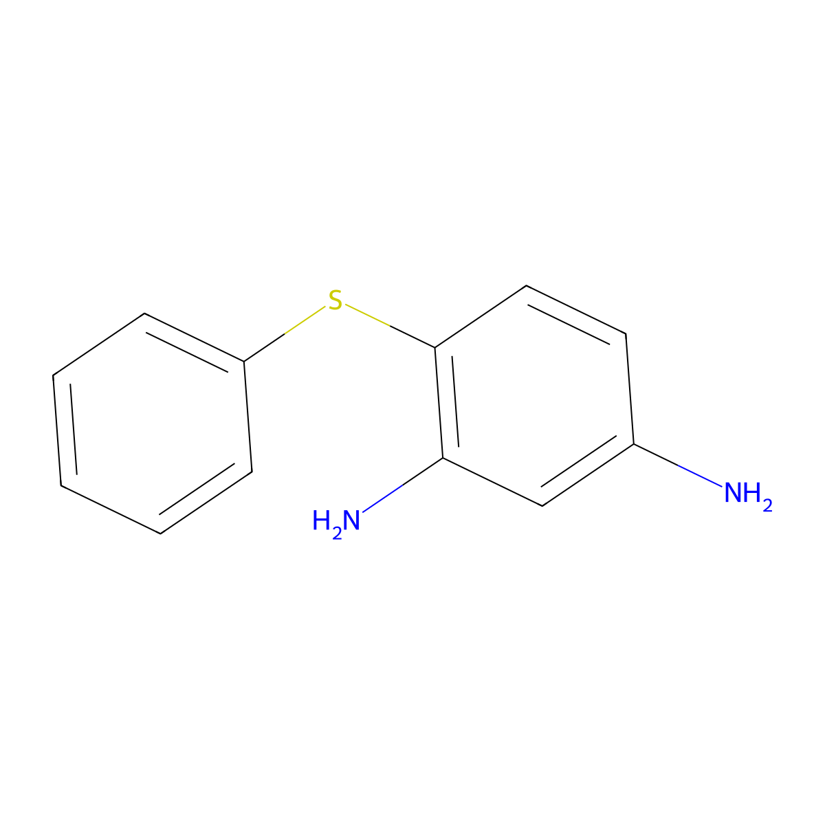 4-(Phenylsulfanyl)benzene-1,3-diamine molecular structure, CAS 6264-74-0