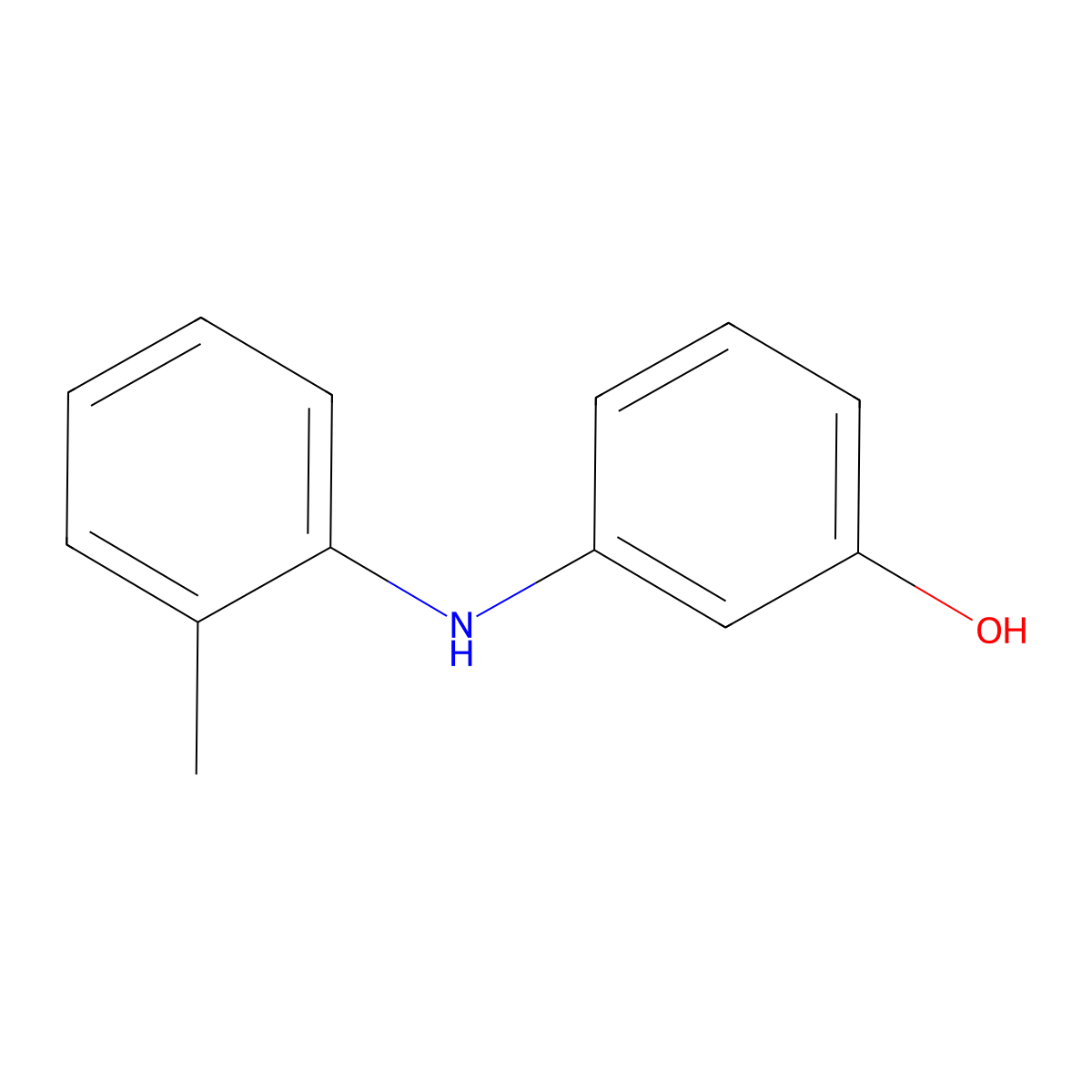 m-(o-Toluidino)phenol molecular structure, CAS 6264-98-8