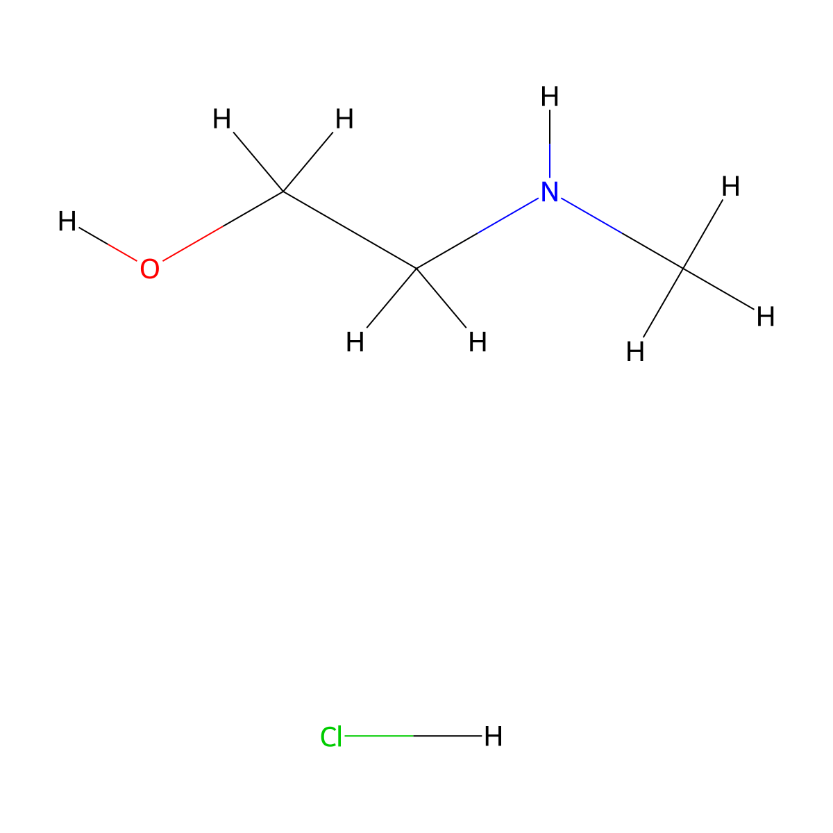 Ethanol, 2-(methylamino)-, hydrochloride molecular structure, CAS 62640-03-3