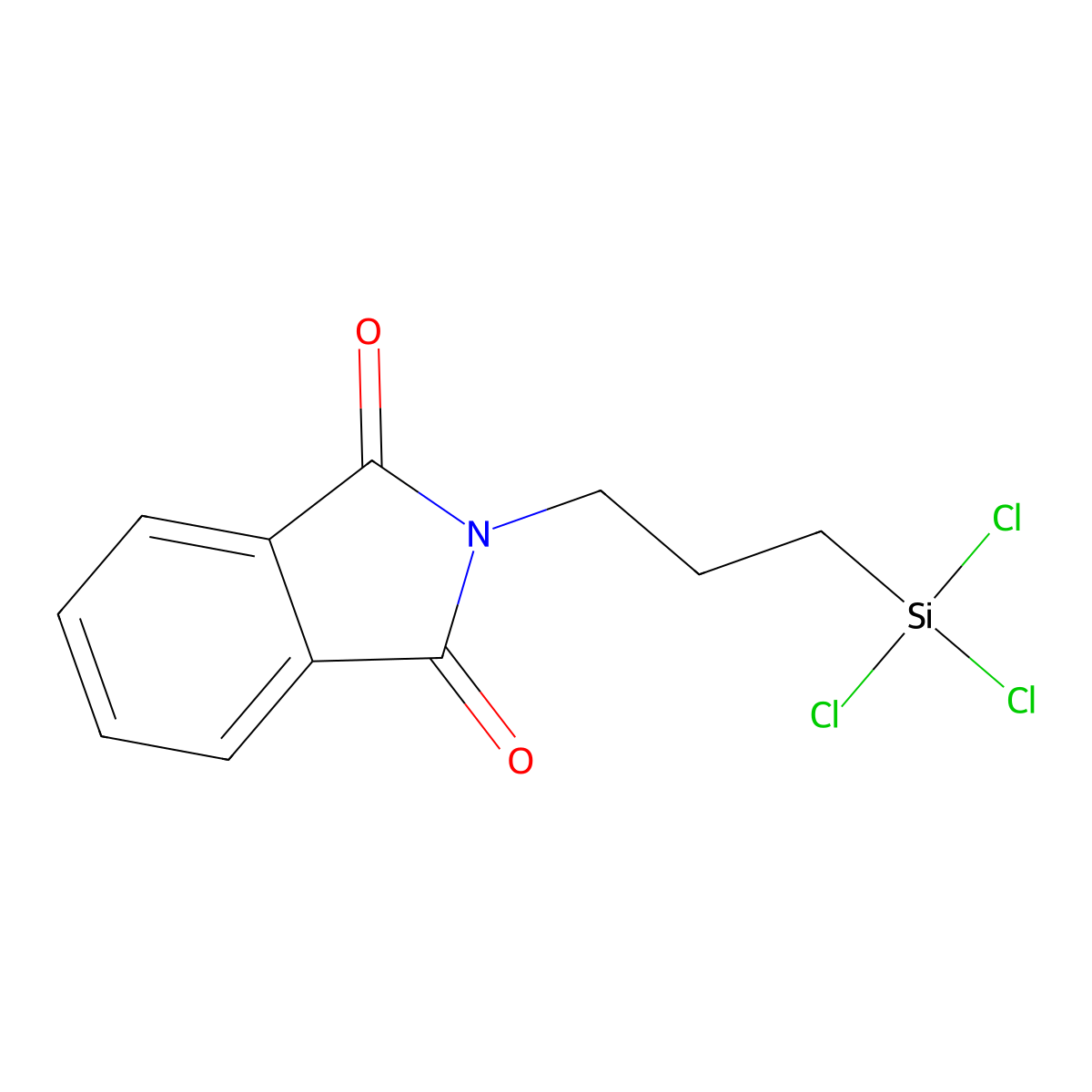 1H-Isoindole-1,3(2H)-dione, 2-[3-(trichlorosilyl)propyl]- molecular structure, CAS 62641-06-9