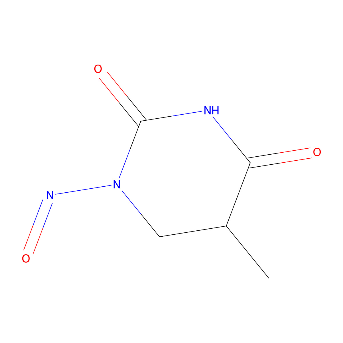 1-Nitroso-5,6-dihydrothymine molecular structure, CAS 62641-67-2