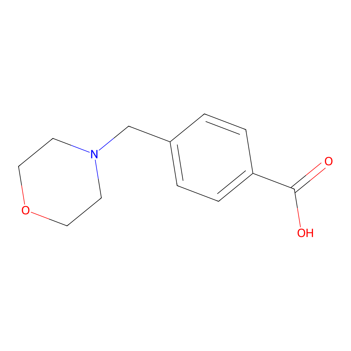 4-(Morpholin-4-ium-4-ylmethyl)benzoate molecular structure, CAS 62642-62-0