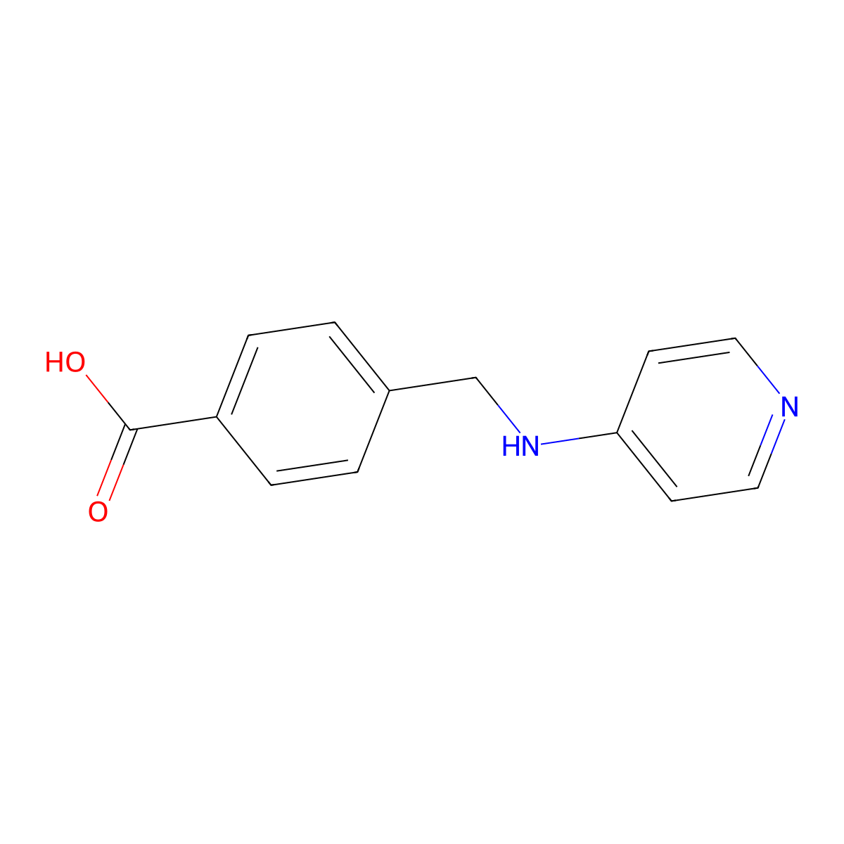 4-[(Pyridin-4-ylamino)methyl]benzoic acid molecular structure, CAS 62642-68-6