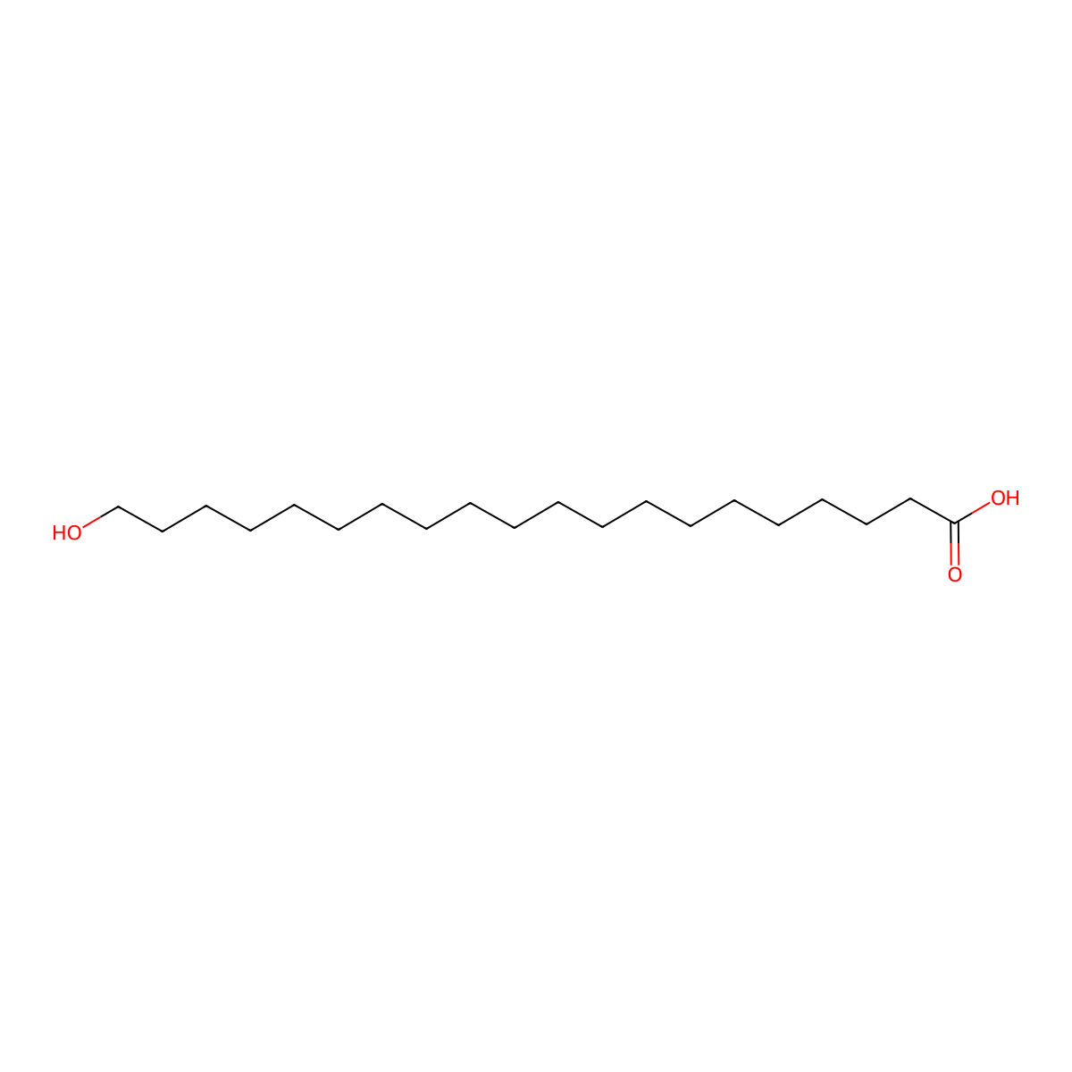 20-Hydroxyicosanoic acid molecular structure, CAS 62643-46-3