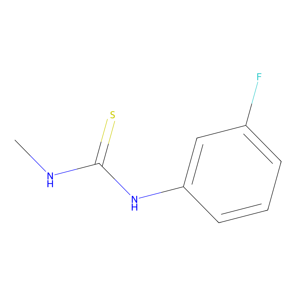 1-(3-Fluorophenyl)-3-methyl-2-thiourea molecular structure, CAS 62644-14-8