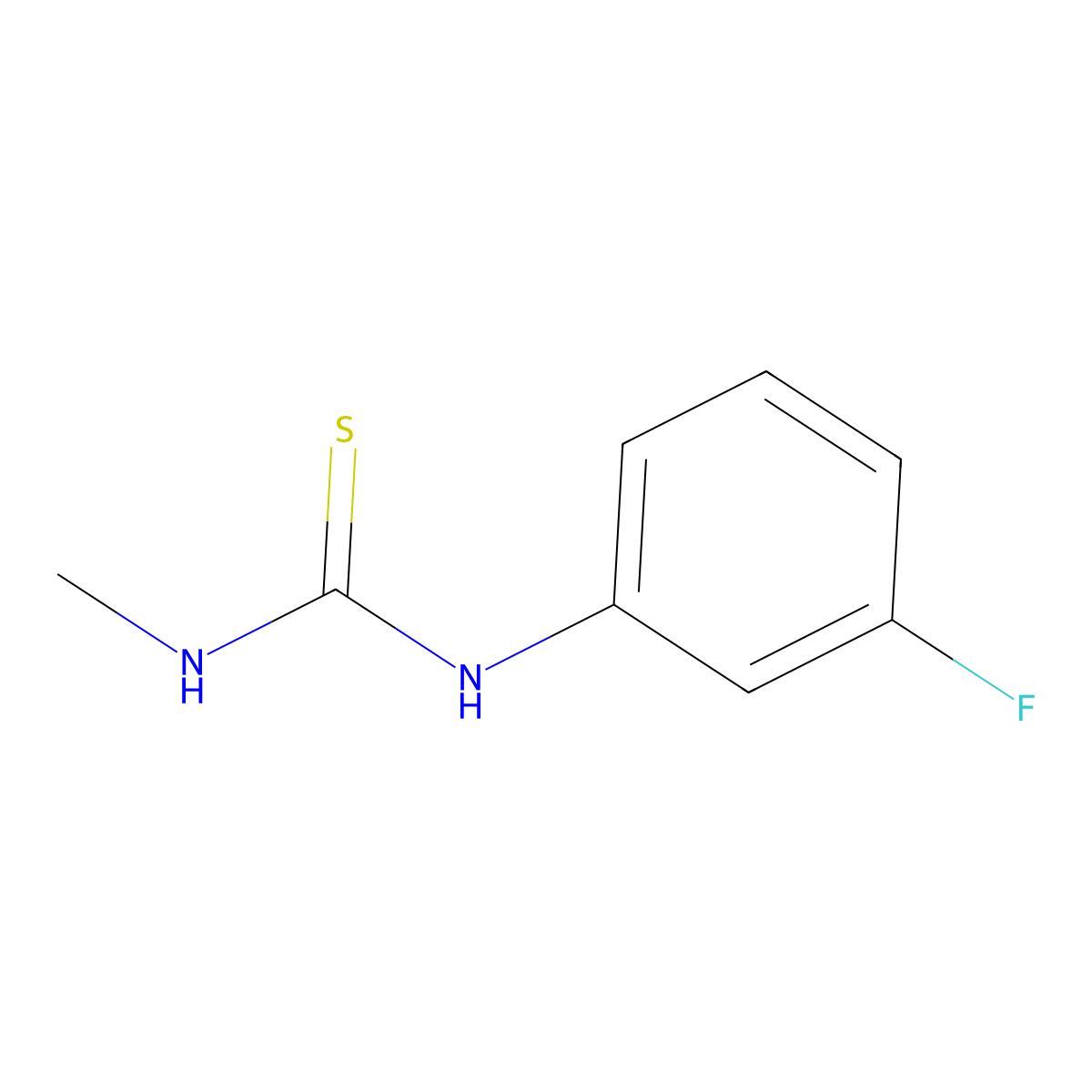 1-(3-Fluorophenyl)-3-methyl-2-thiourea molecular structure, CAS 62644-14-8