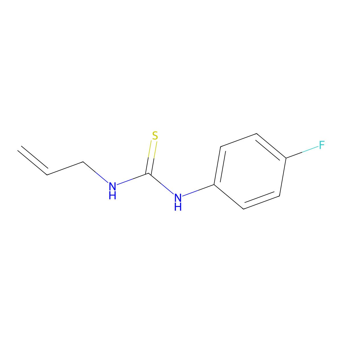 1-(4-Fluorophenyl)-3-prop-2-enylthiourea molecular structure, CAS 62644-18-2
