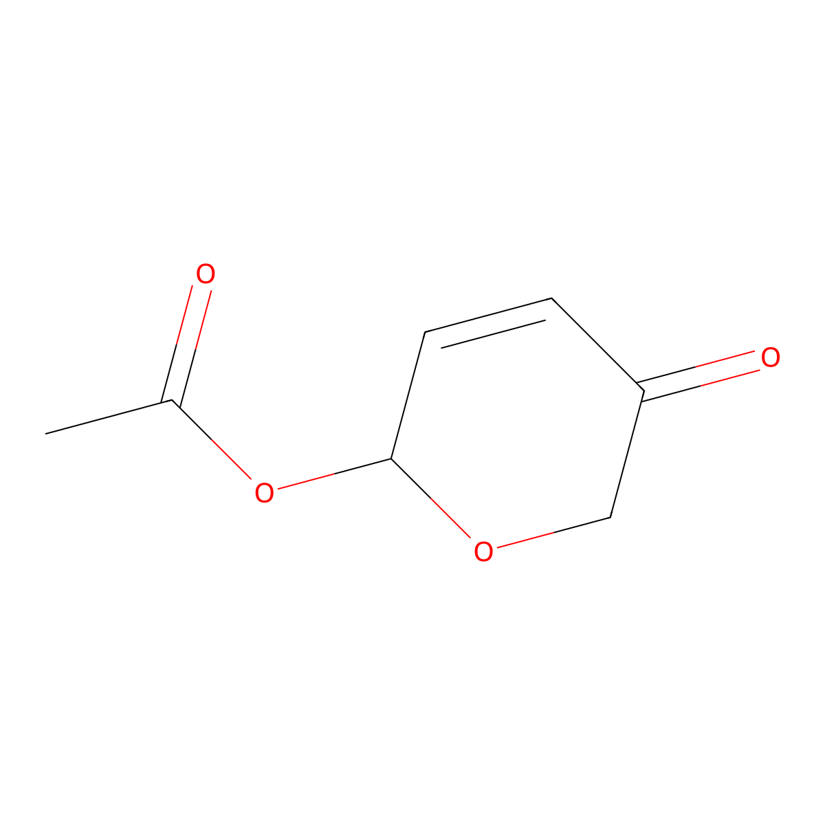 6-Acetoxy-2H-pyran-3(6H)-one molecular structure, CAS 62644-49-9