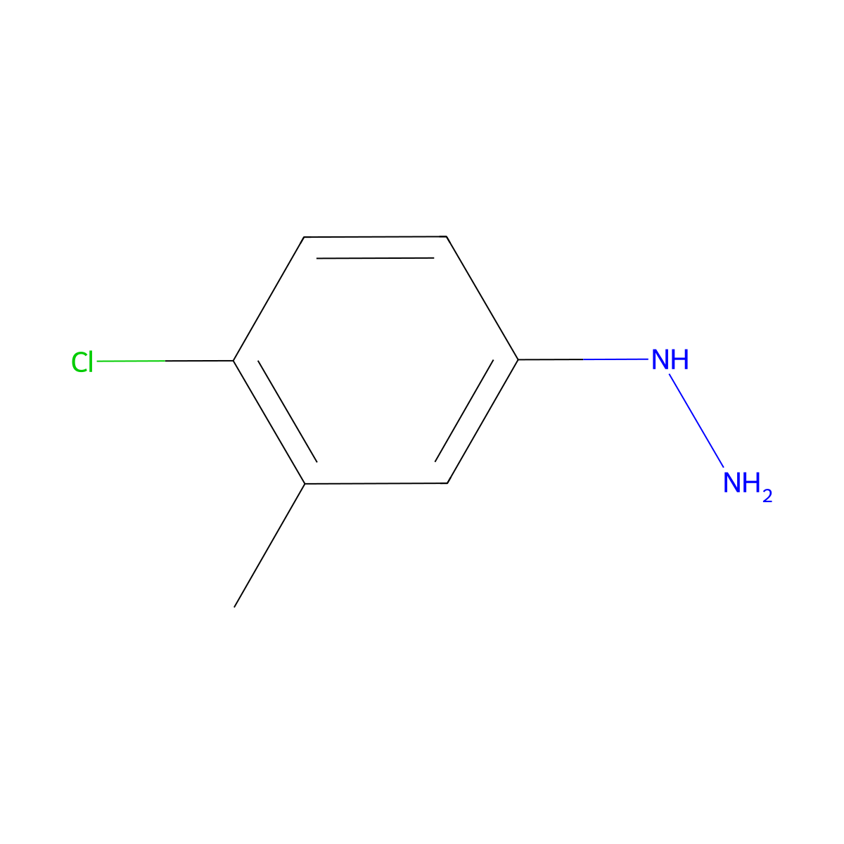(4-Chloro-3-methylphenyl)hydrazine molecular structure, CAS 62646-06-4