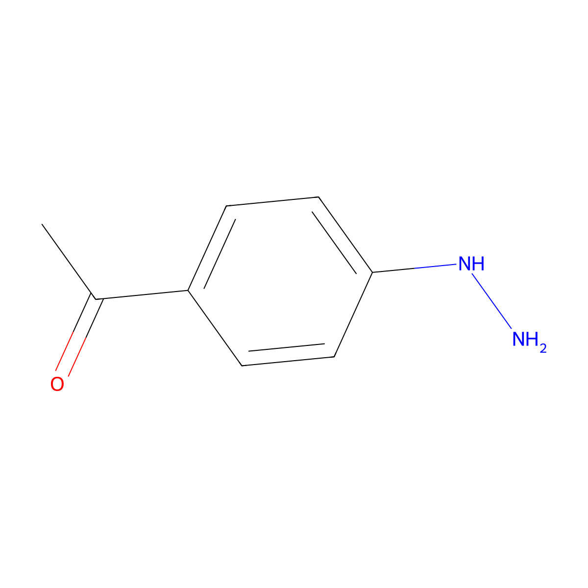 Ethanone, 1-(4-hydrazinophenyl)- molecular structure, CAS 62646-10-0