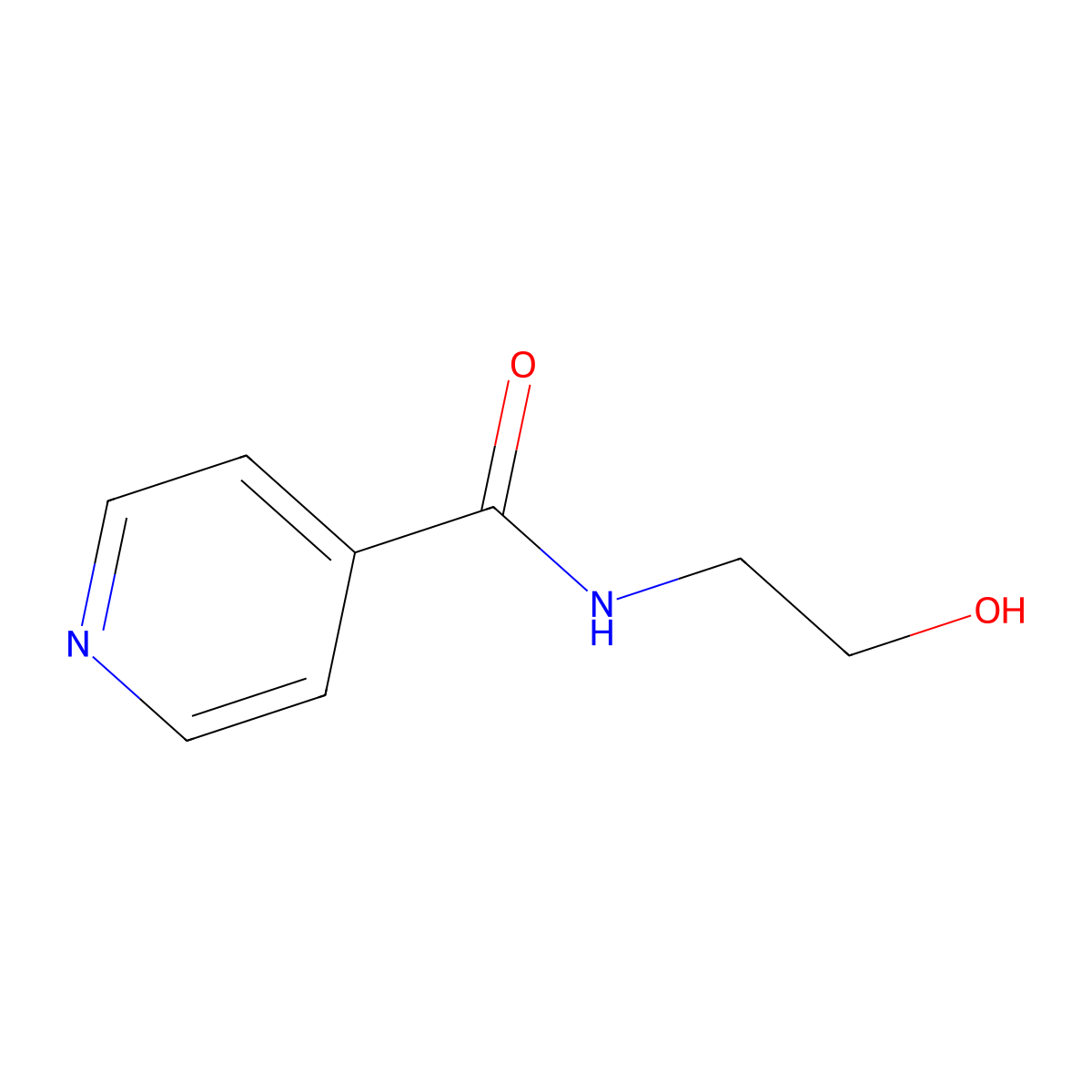 N-Hydroxyethylisonicotinamide molecular structure, CAS 6265-74-3