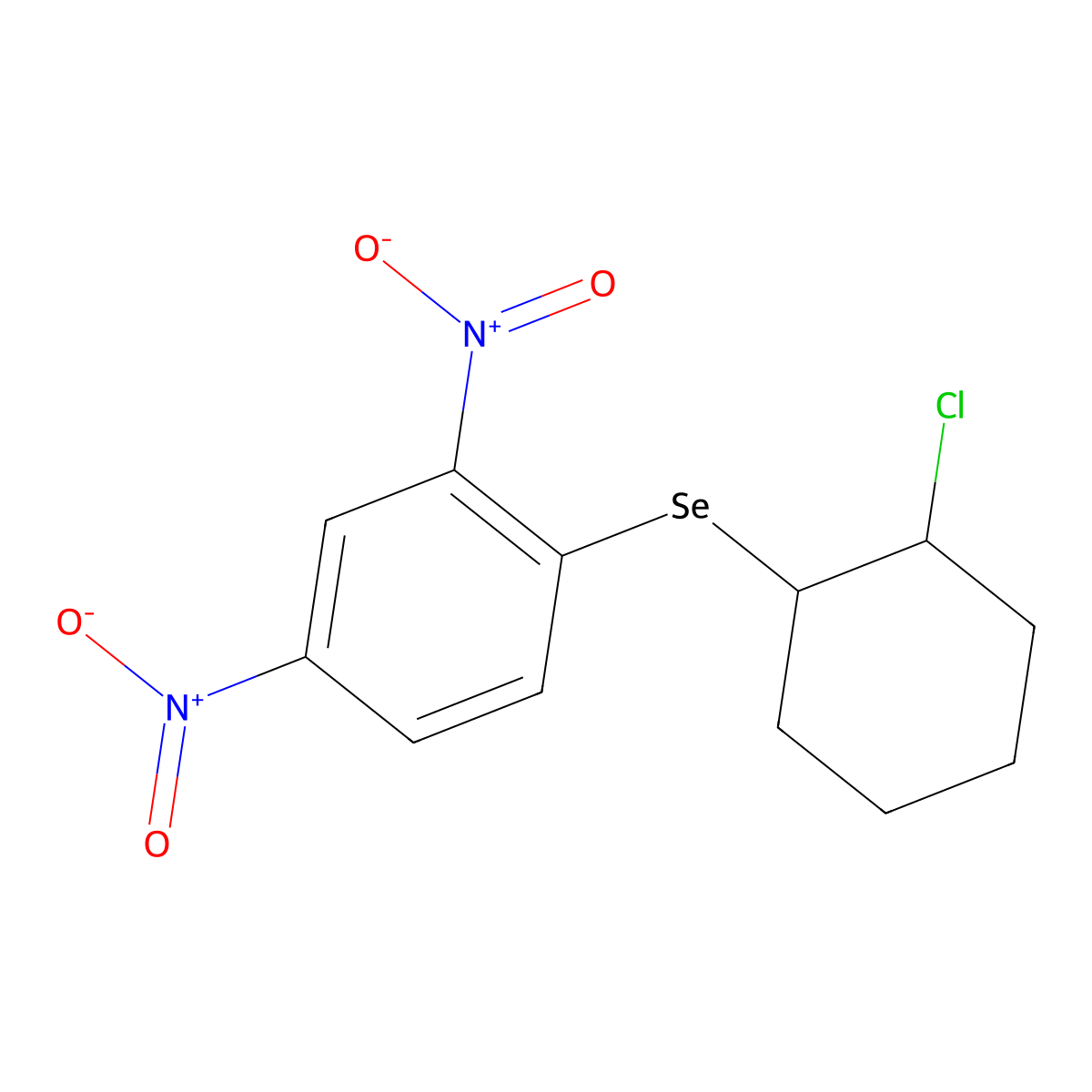 1-(2-Chlorocyclohexyl)selanyl-2,4-dinitrobenzene molecular structure, CAS 6265-76-5
