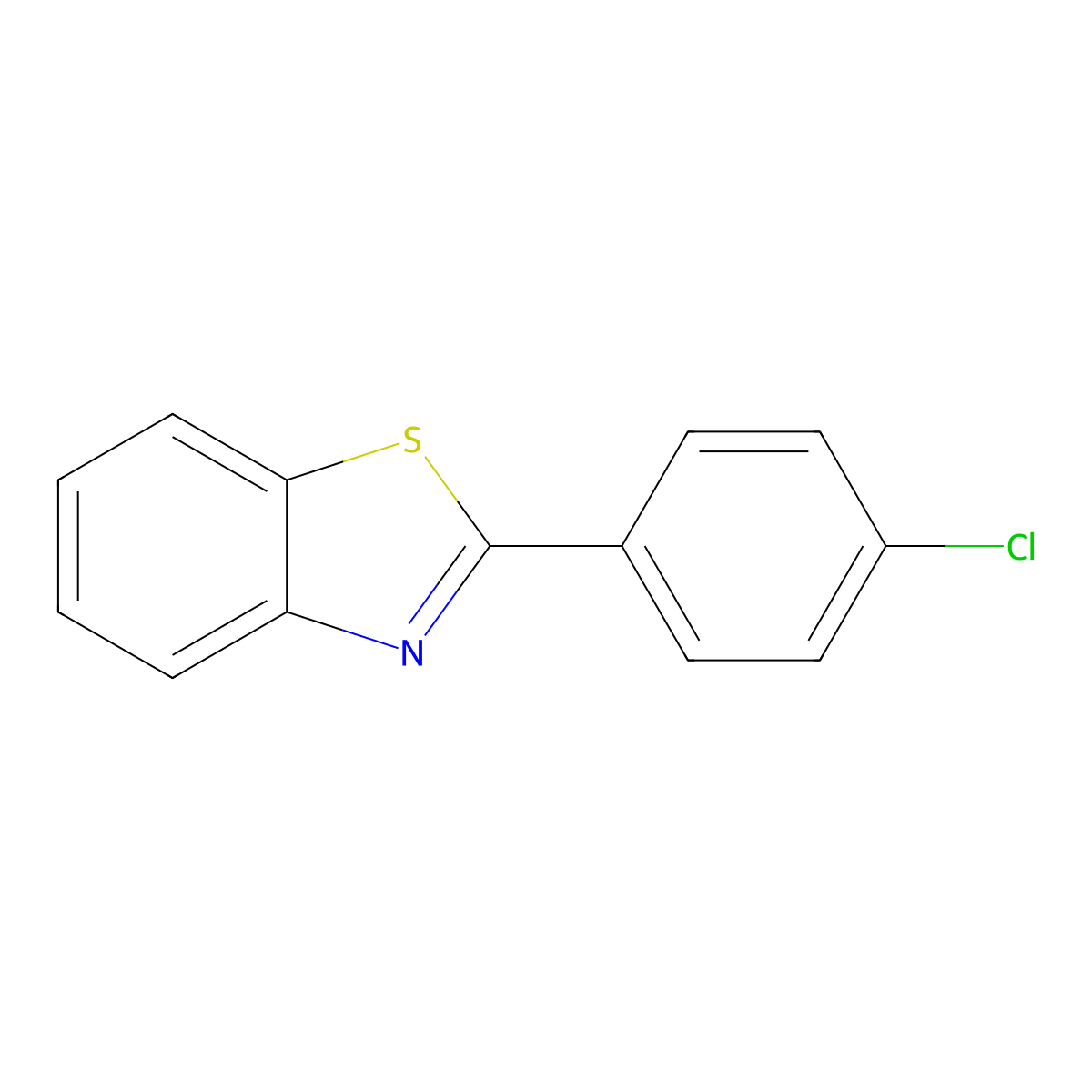 2-(4'-Chlorophenyl)benzothiazole molecular structure, CAS 6265-91-4